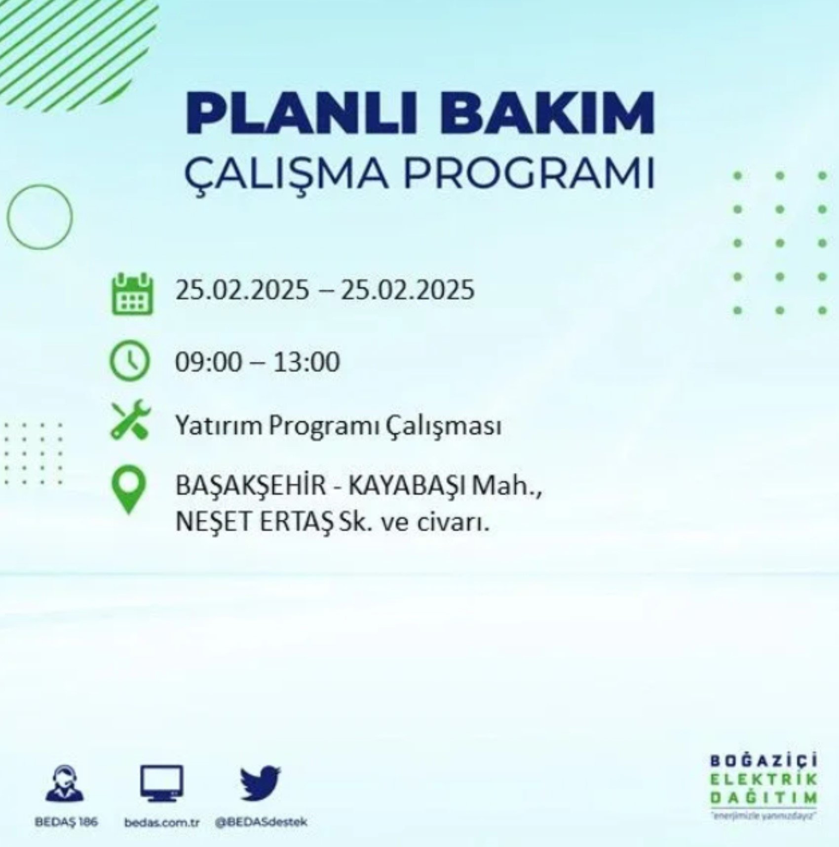 BEDAŞ açıkladı... İstanbul'da elektrik kesintisi: 25 Şubat'ta hangi mahalleler etkilenecek?