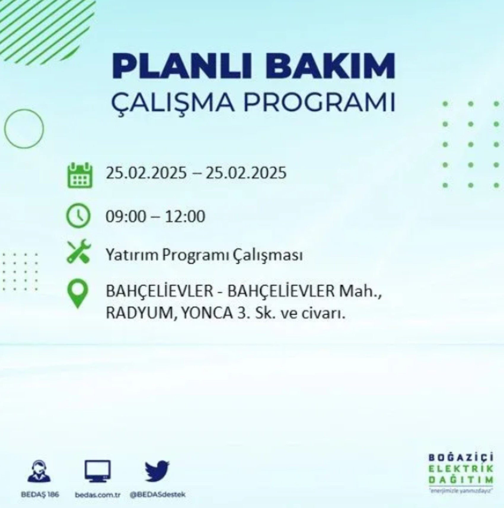 BEDAŞ açıkladı... İstanbul'da elektrik kesintisi: 25 Şubat'ta hangi mahalleler etkilenecek?