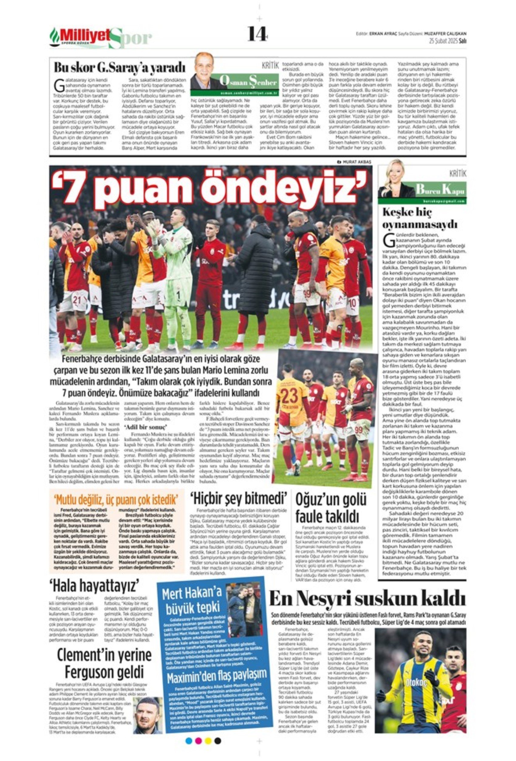 Sporda günün manşetleri... Seyrantepe'de gol çıkmadı: Mourinho ve Okan Buruk arasında demeç savaşları