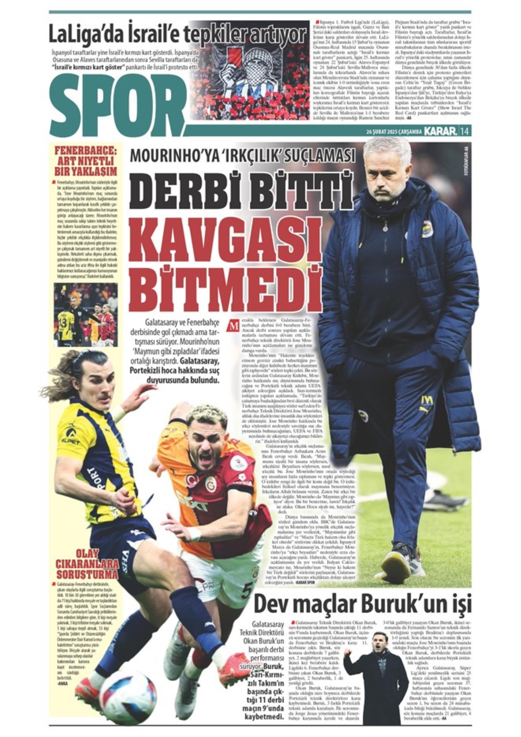 Sporda günün manşetleri... Galatasaray- Mourinho düellosu sürüyor: Fenerbahçe Vlahovic'e imza attırmak istiyor