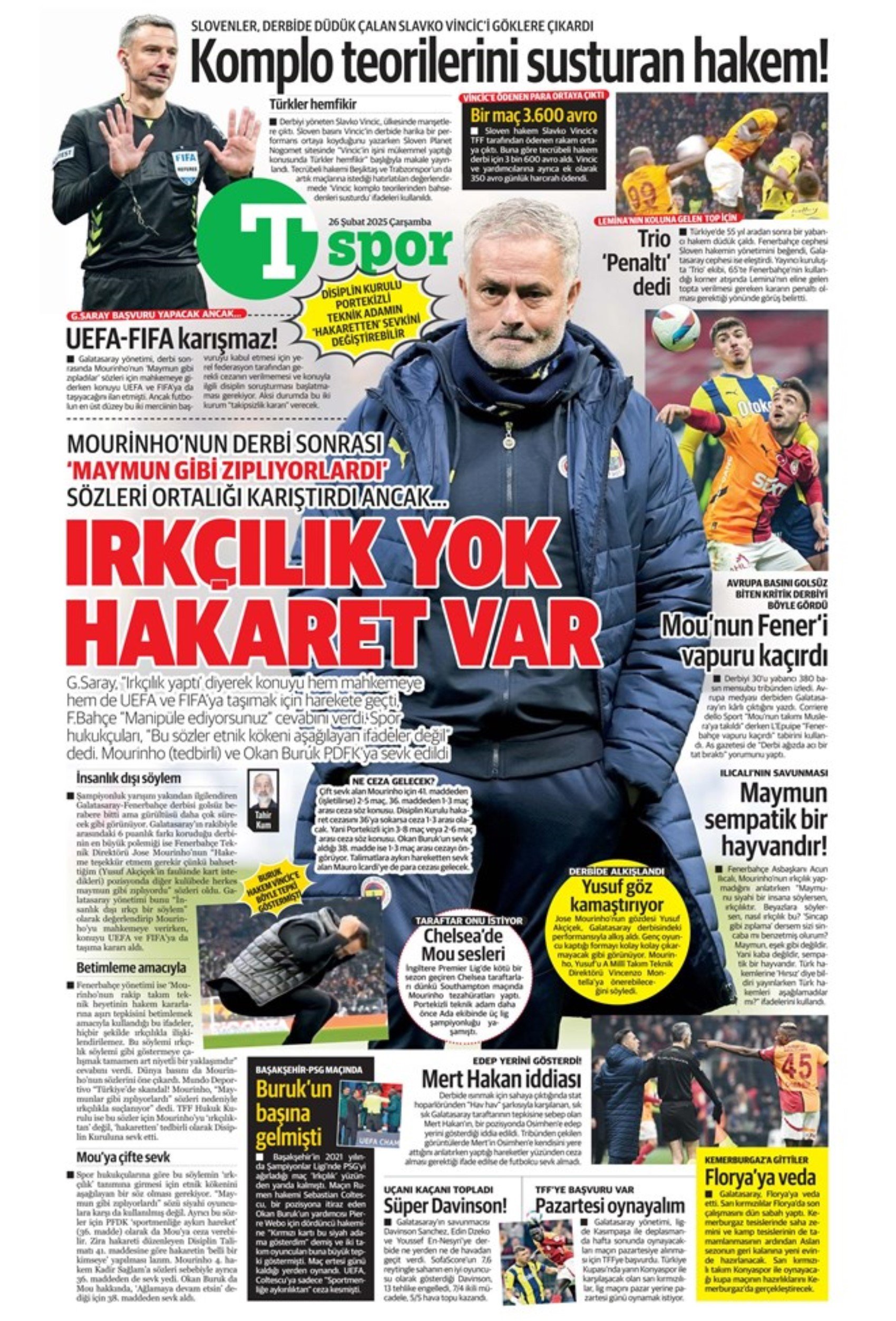 Sporda günün manşetleri... Galatasaray- Mourinho düellosu sürüyor: Fenerbahçe Vlahovic'e imza attırmak istiyor