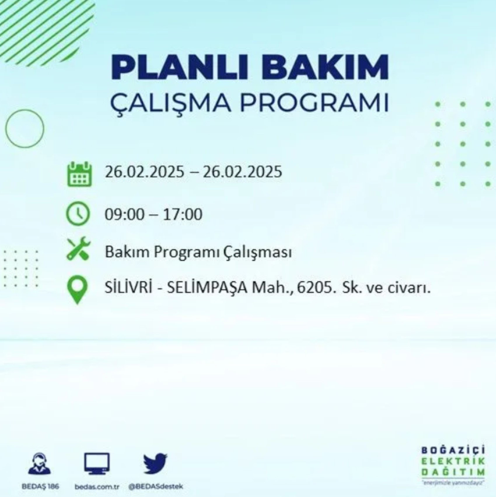 BEDAŞ açıkladı... İstanbul'da elektrik kesintisi: 26 Şubat'ta hangi mahalleler etkilenecek?