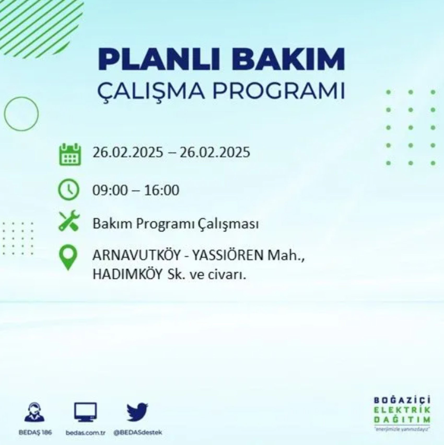 BEDAŞ açıkladı... İstanbul'da elektrik kesintisi: 26 Şubat'ta hangi mahalleler etkilenecek?