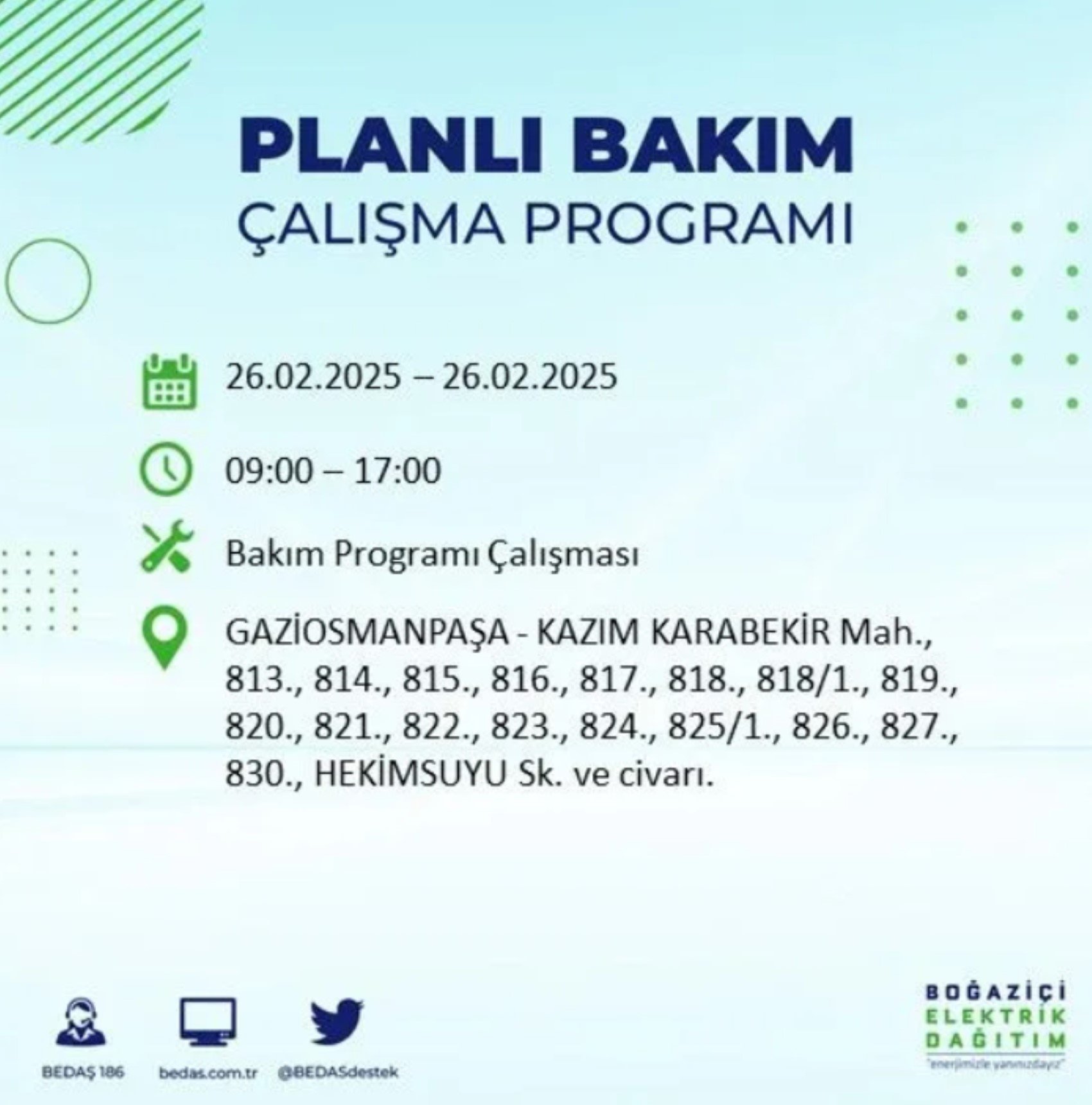 BEDAŞ açıkladı... İstanbul'da elektrik kesintisi: 26 Şubat'ta hangi mahalleler etkilenecek?