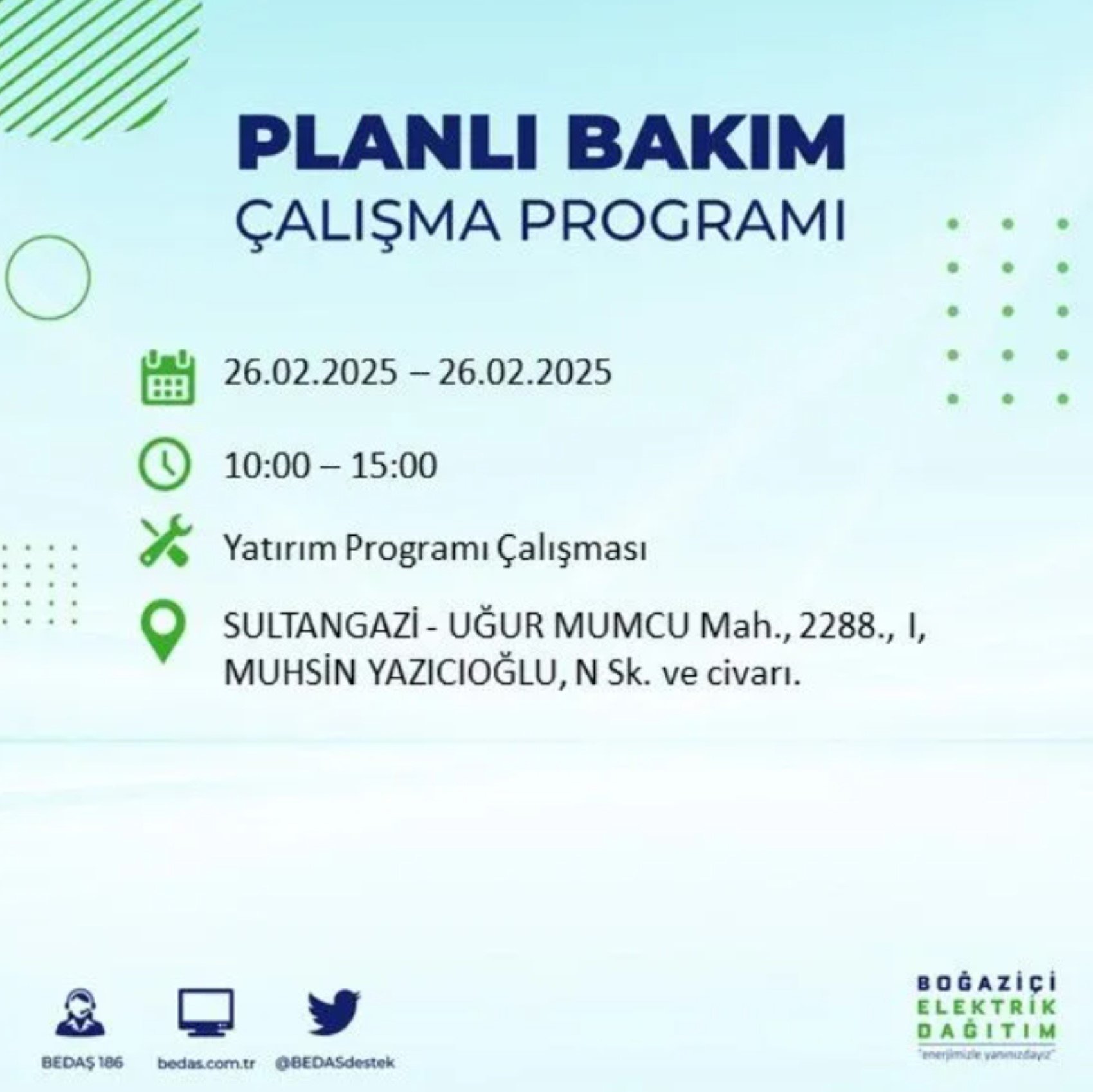 BEDAŞ açıkladı... İstanbul'da elektrik kesintisi: 26 Şubat'ta hangi mahalleler etkilenecek?