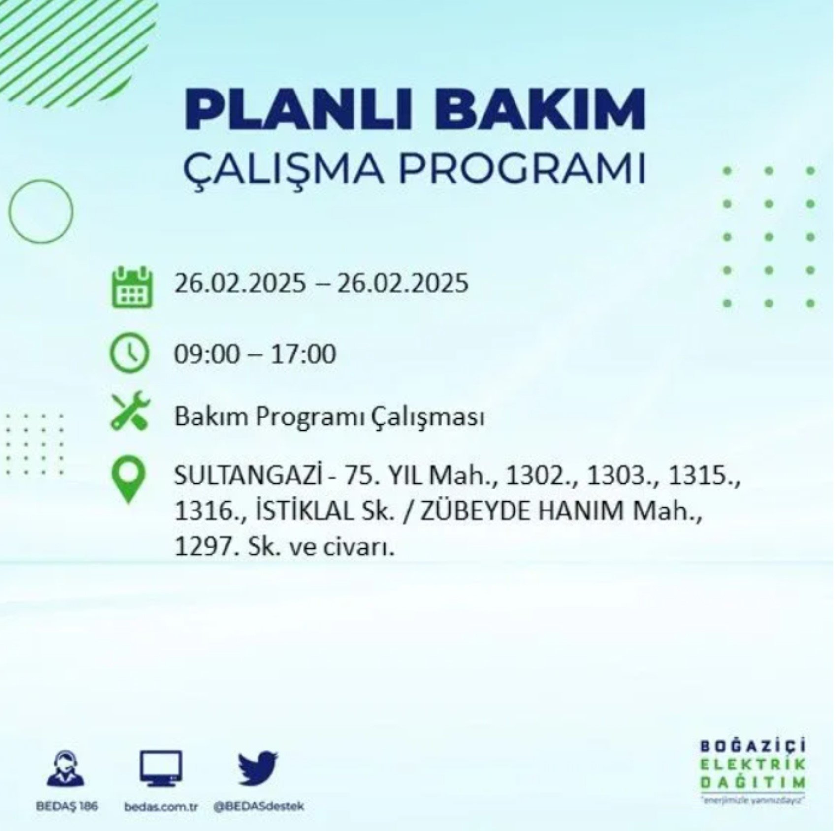 BEDAŞ açıkladı... İstanbul'da elektrik kesintisi: 26 Şubat'ta hangi mahalleler etkilenecek?