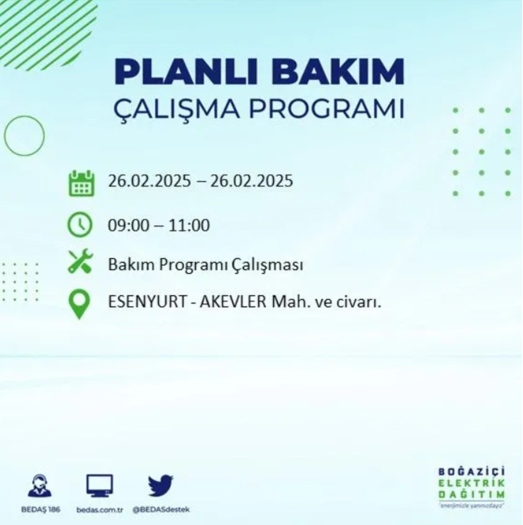 BEDAŞ açıkladı... İstanbul'da elektrik kesintisi: 26 Şubat'ta hangi mahalleler etkilenecek?