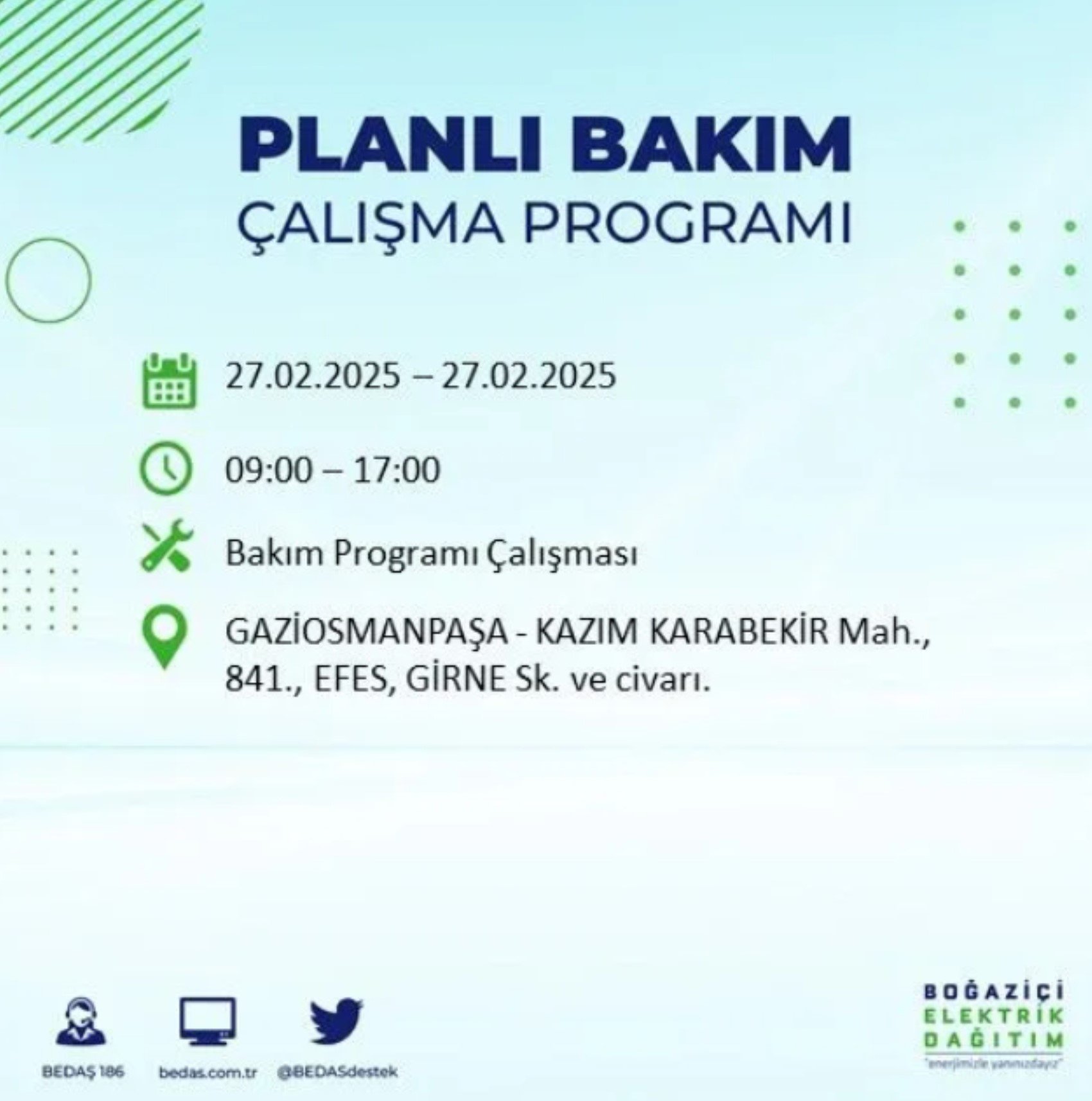 BEDAŞ açıkladı... İstanbul'da elektrik kesintisi: 27 Şubat'ta hangi mahalleler etkilenecek?