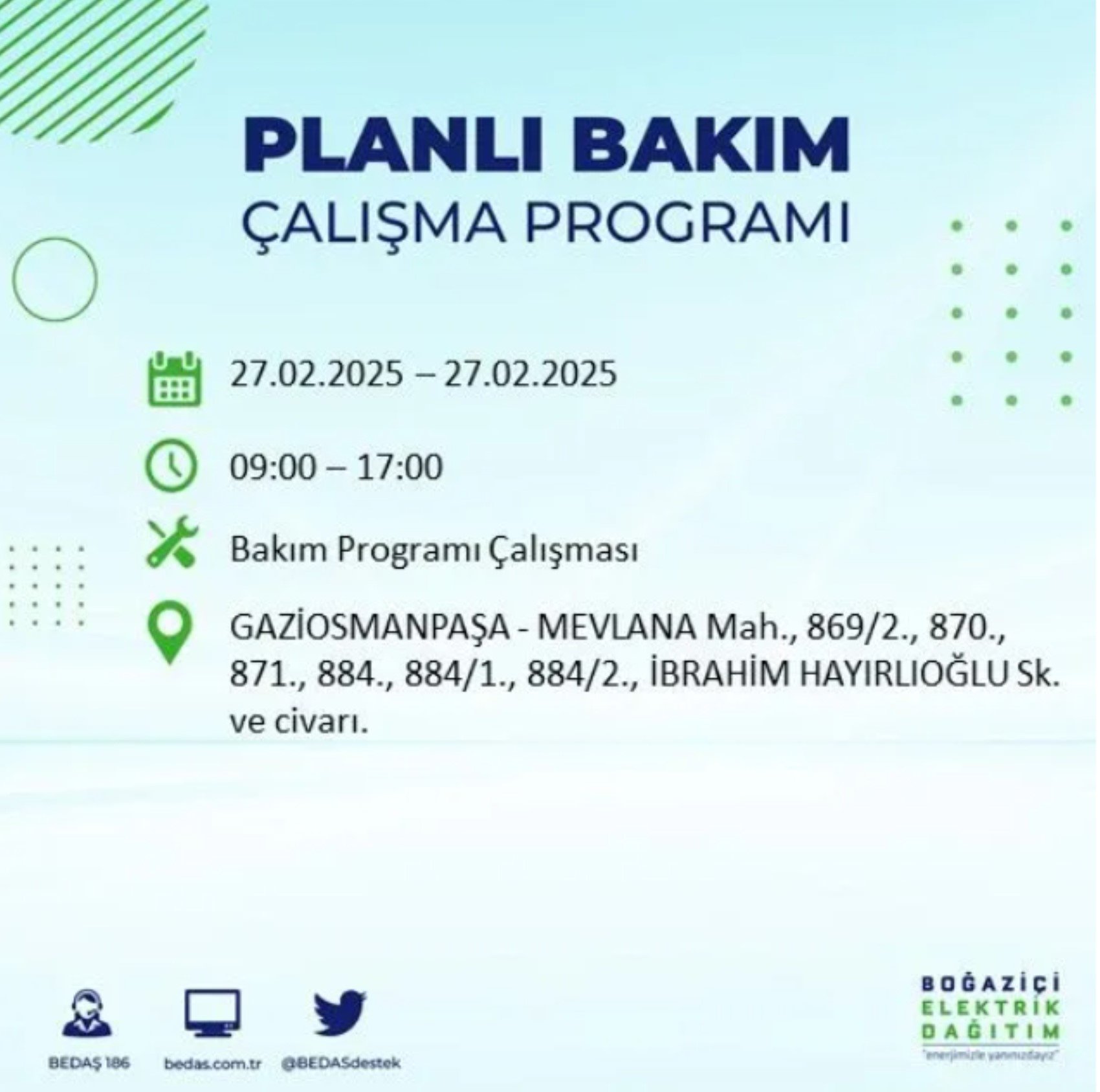 BEDAŞ açıkladı... İstanbul'da elektrik kesintisi: 27 Şubat'ta hangi mahalleler etkilenecek?