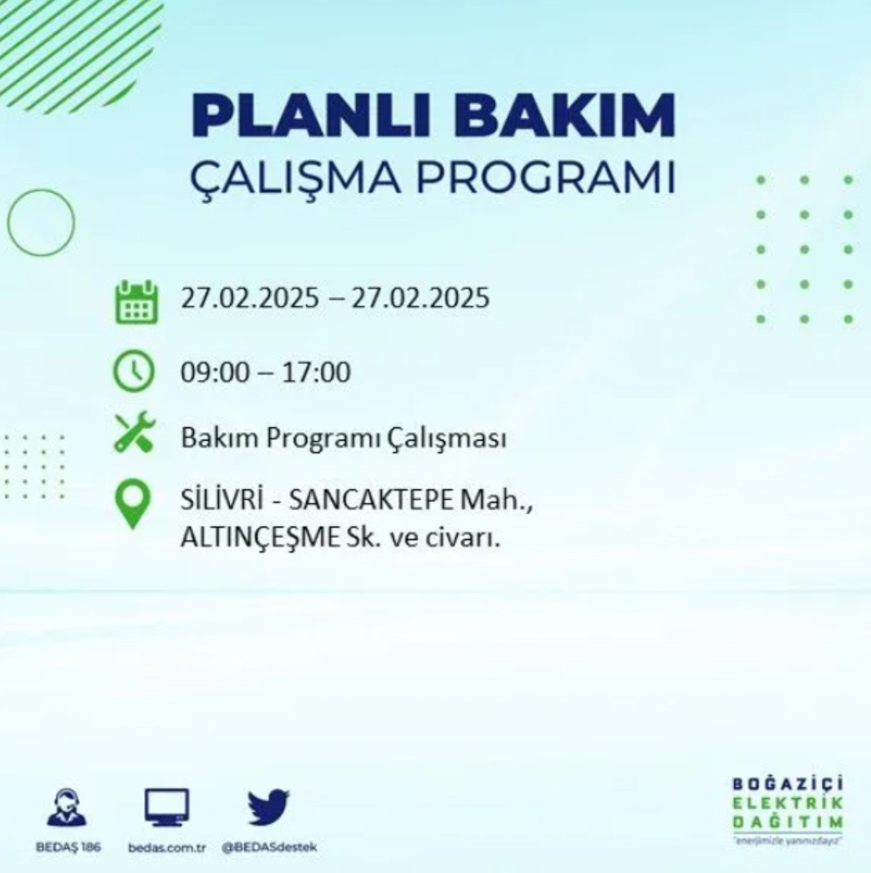 BEDAŞ açıkladı... İstanbul'da elektrik kesintisi: 27 Şubat'ta hangi mahalleler etkilenecek?