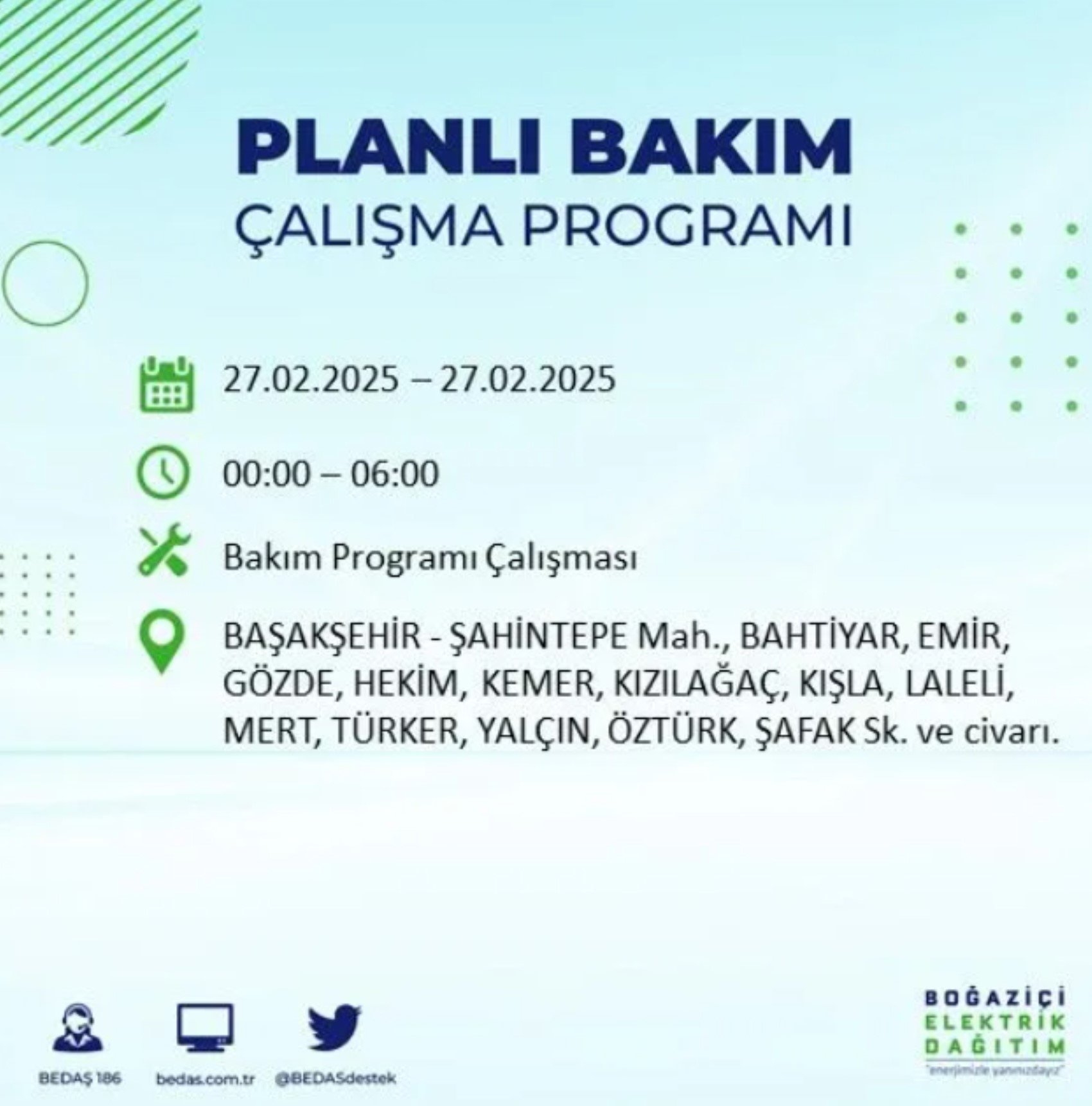 BEDAŞ açıkladı... İstanbul'da elektrik kesintisi: 27 Şubat'ta hangi mahalleler etkilenecek?