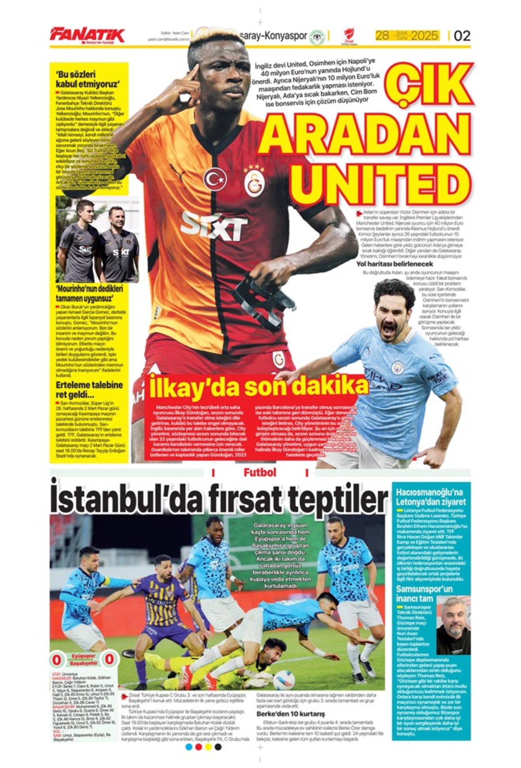 Sporda günün manşetleri: İlkay Gündoğan'da son dakika!