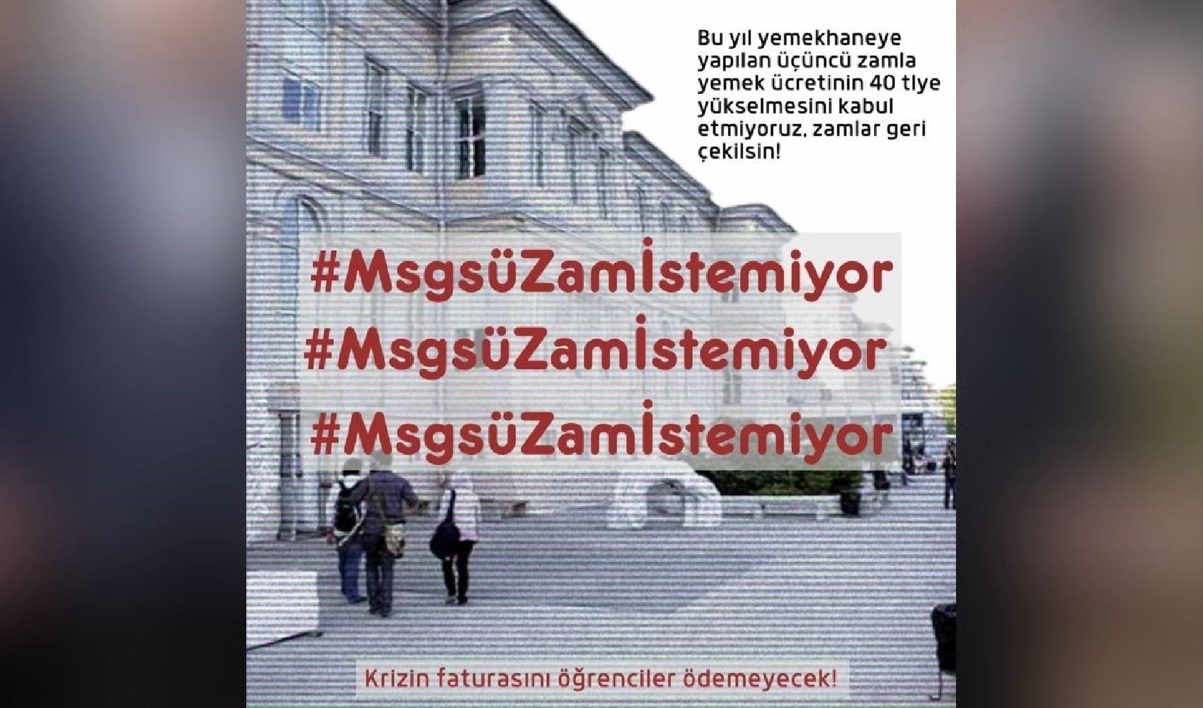 MSGSÜ öğrencileri isyanda! Yemekhane ücretleri 3 kez zamlanarak 40 TL oldu!