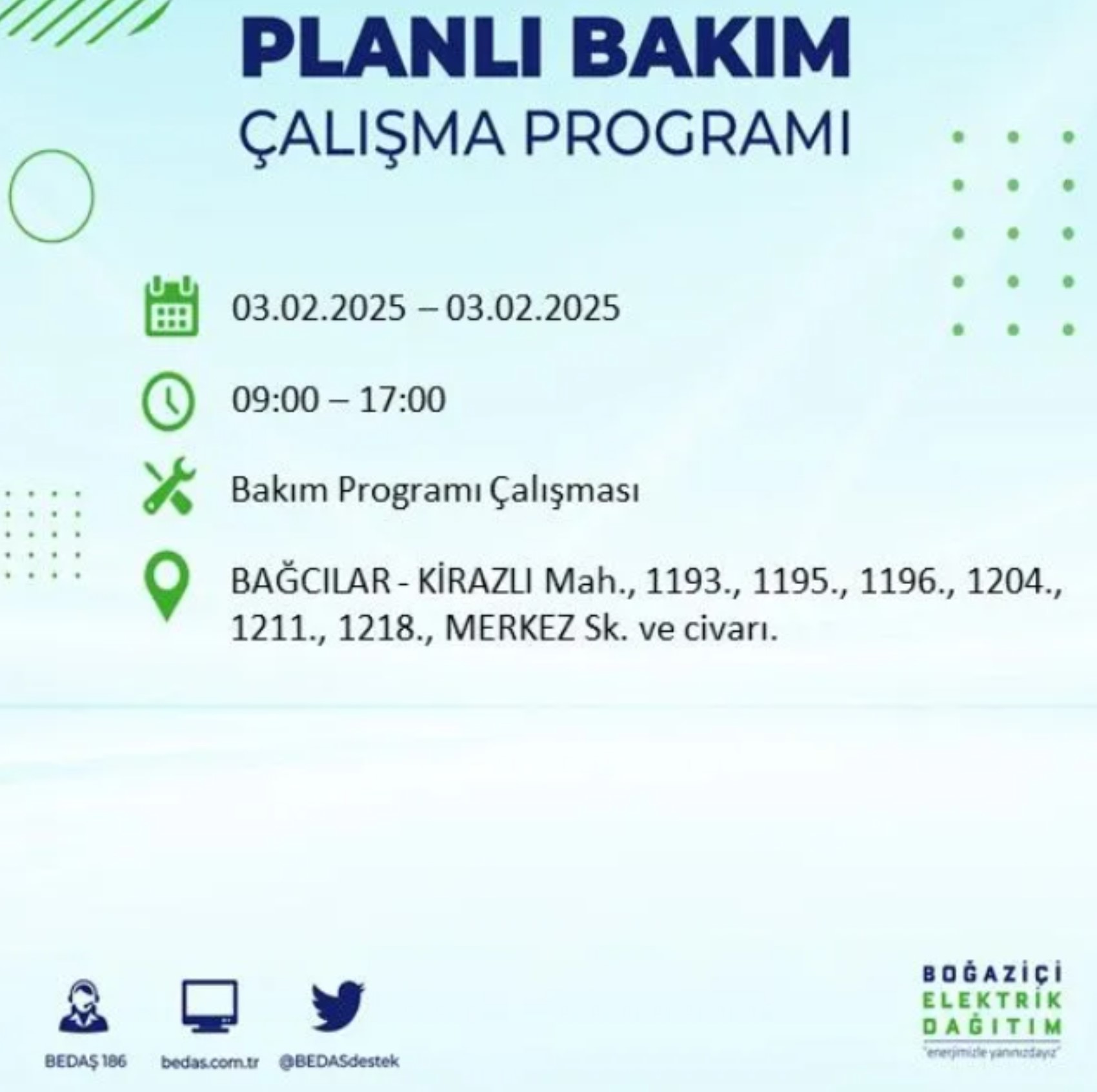 BEDAŞ açıkladı... İstanbul'da elektrik kesintisi: 3 Şubat'ta hangi mahalleler etkilenecek?