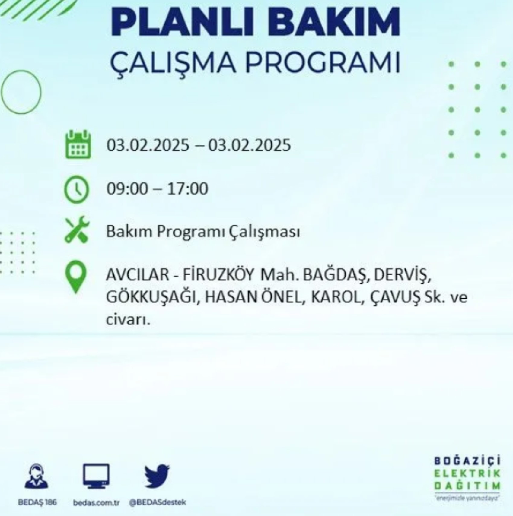 BEDAŞ açıkladı... İstanbul'da elektrik kesintisi: 3 Şubat'ta hangi mahalleler etkilenecek?