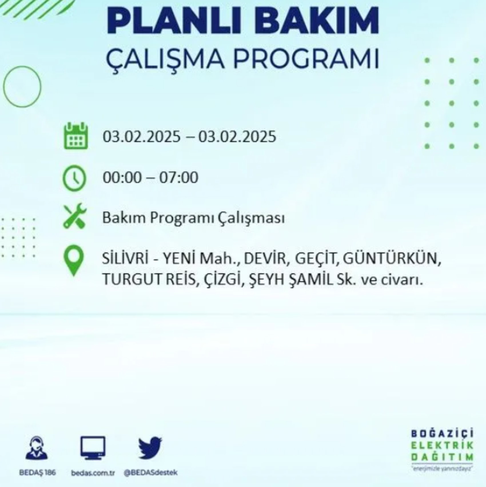 BEDAŞ açıkladı... İstanbul'da elektrik kesintisi: 3 Şubat'ta hangi mahalleler etkilenecek?