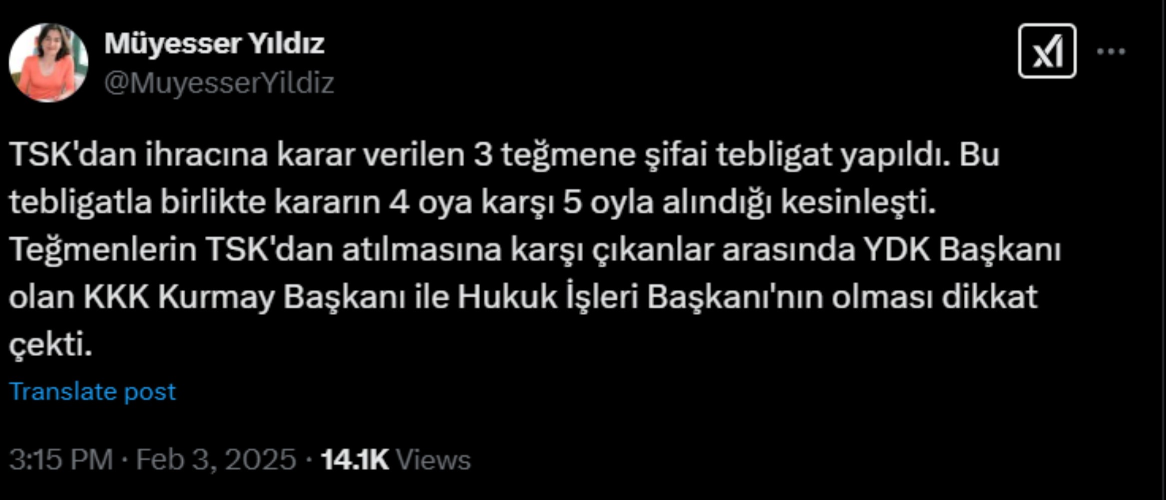 3 Teğmene tebligat yapıldı: İhraç kararının 4'e karşı 5 oyla alındığı kesinleşti... Teğmenlerin TSK'dan atılmasına karşı çıkanlar dikkat çekti