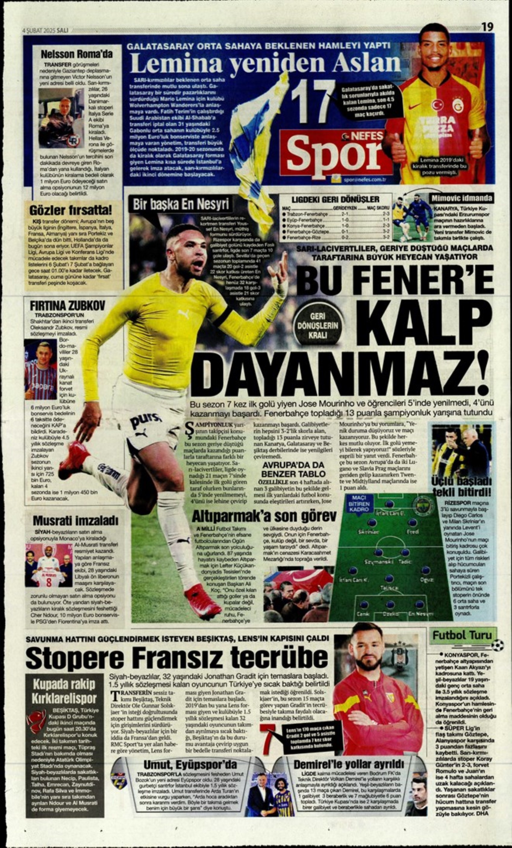 Sporda bugünün manşetleri... Lemina imzayı atıyor: 'Casemiro tamam gibi'