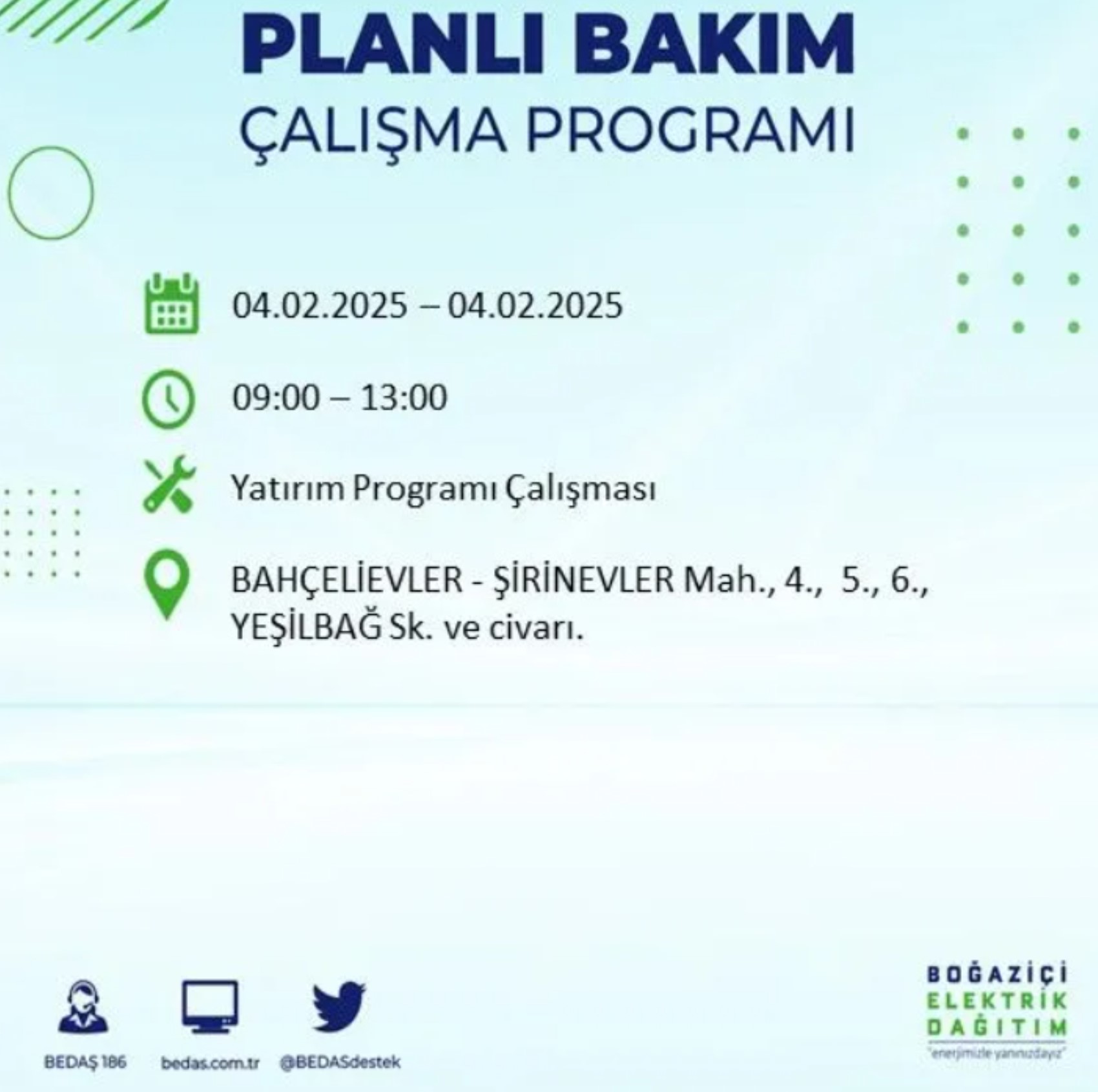 BEDAŞ açıkladı... İstanbul'da elektrik kesintisi: 4 Şubat'ta hangi mahalleler etkilenecek?