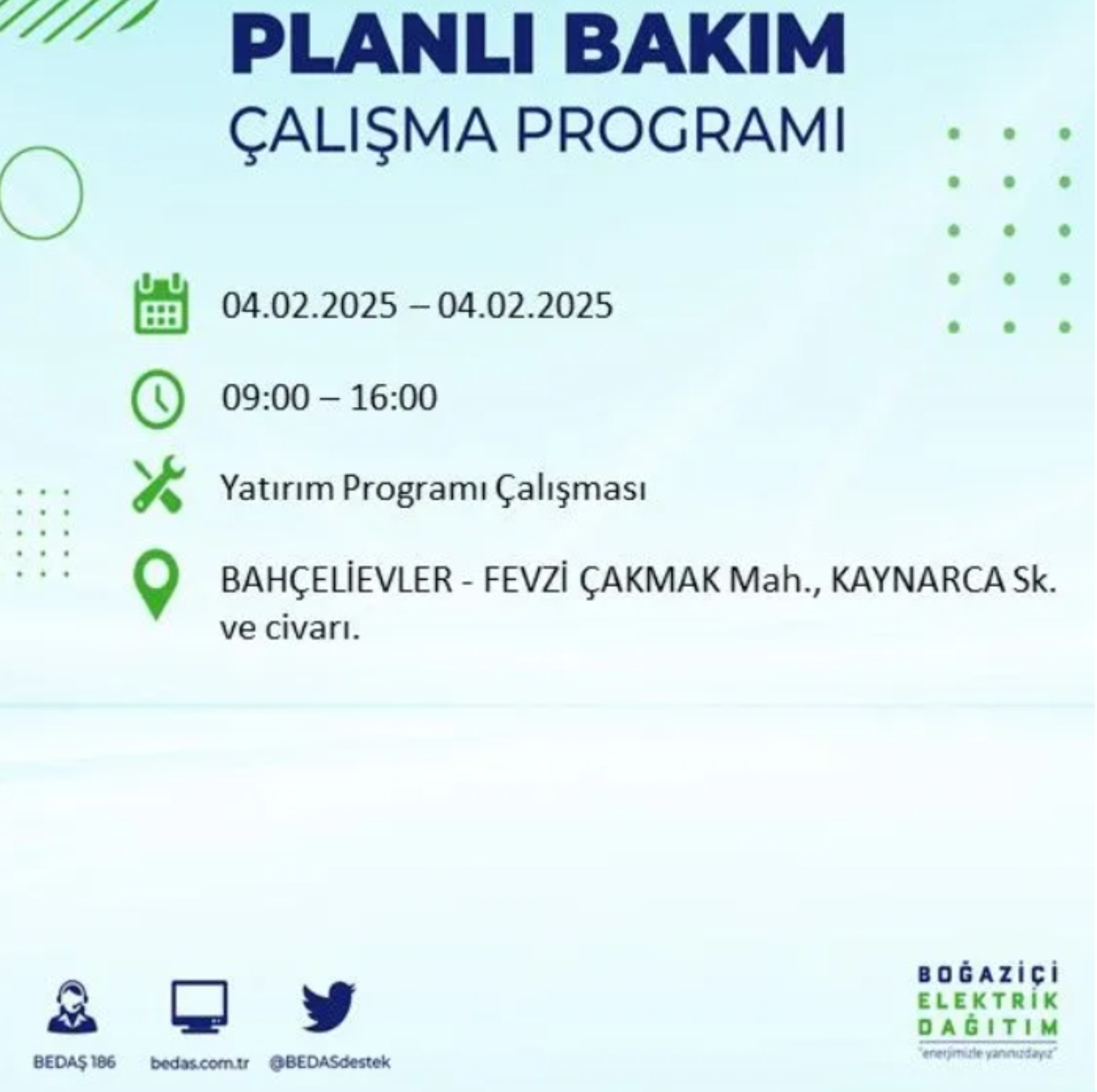 BEDAŞ açıkladı... İstanbul'da elektrik kesintisi: 4 Şubat'ta hangi mahalleler etkilenecek?