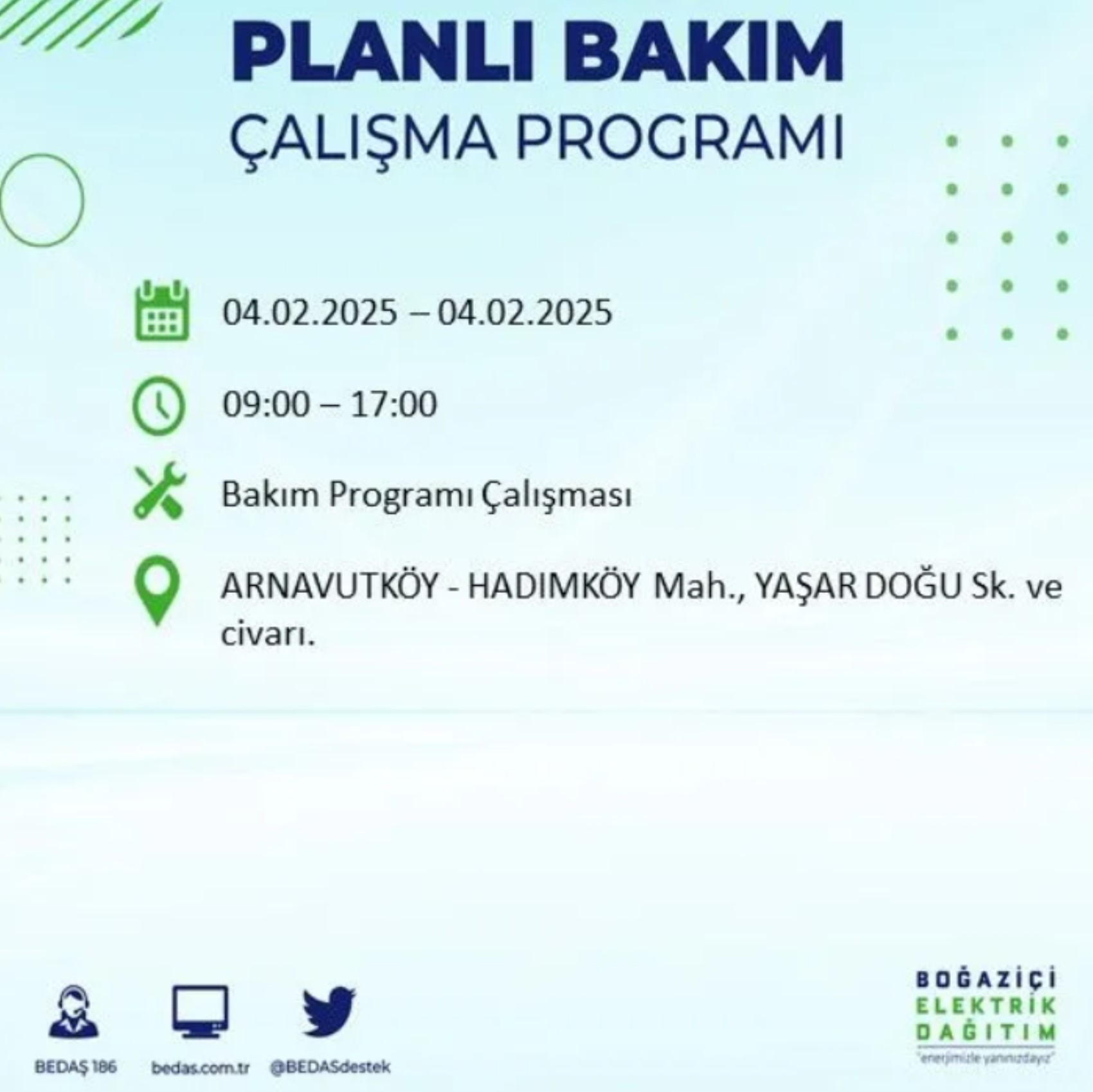 BEDAŞ açıkladı... İstanbul'da elektrik kesintisi: 4 Şubat'ta hangi mahalleler etkilenecek?