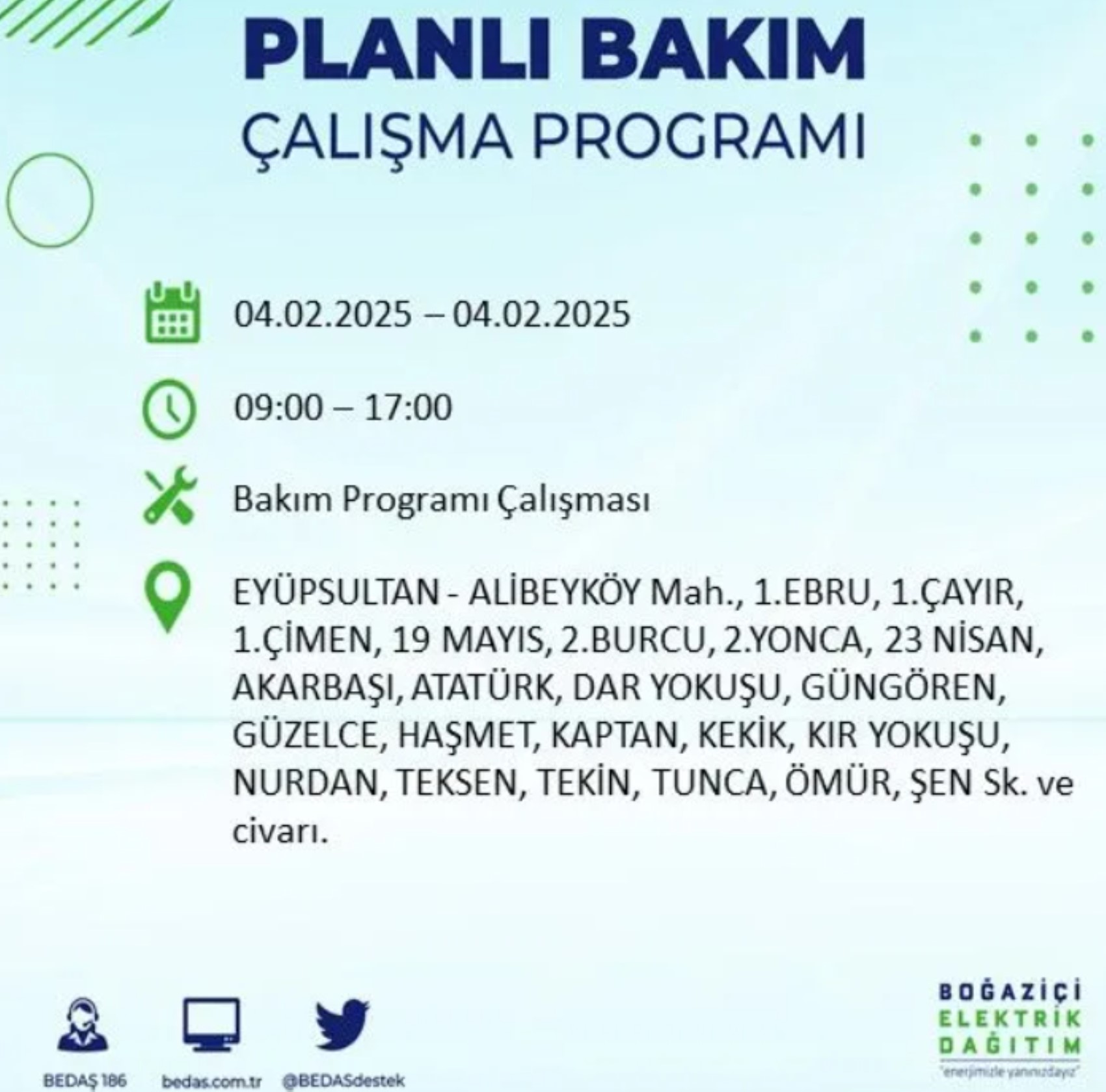 BEDAŞ açıkladı... İstanbul'da elektrik kesintisi: 4 Şubat'ta hangi mahalleler etkilenecek?