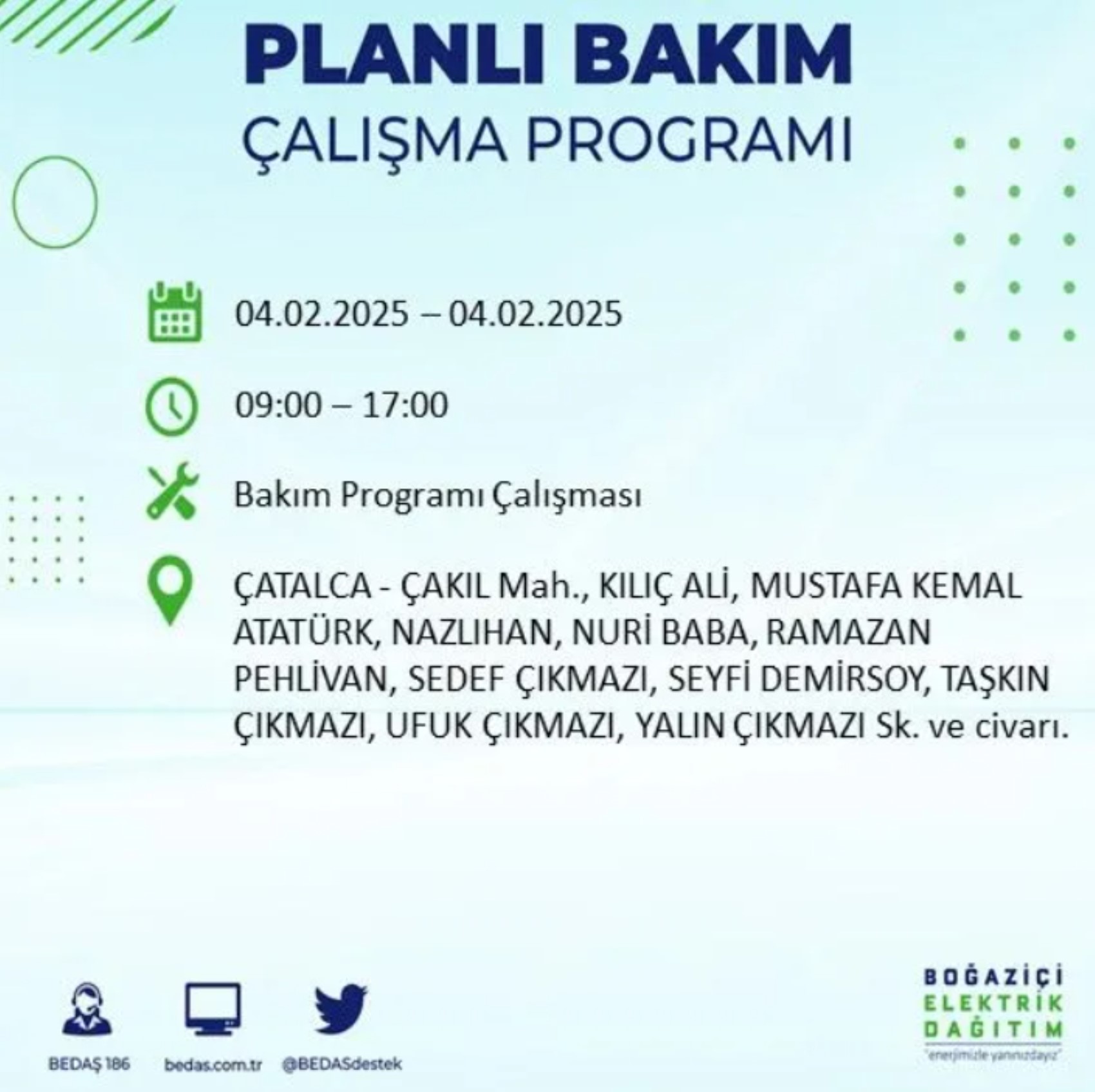 BEDAŞ açıkladı... İstanbul'da elektrik kesintisi: 4 Şubat'ta hangi mahalleler etkilenecek?