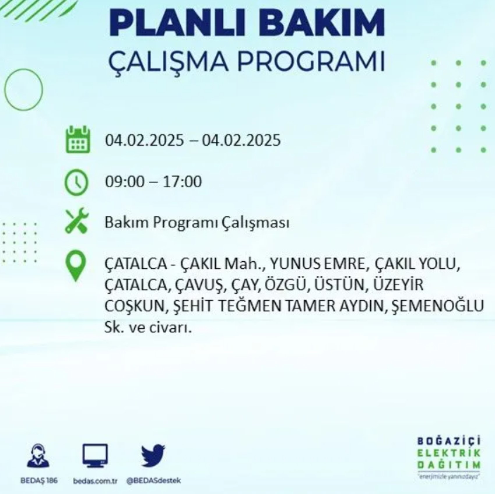 BEDAŞ açıkladı... İstanbul'da elektrik kesintisi: 4 Şubat'ta hangi mahalleler etkilenecek?