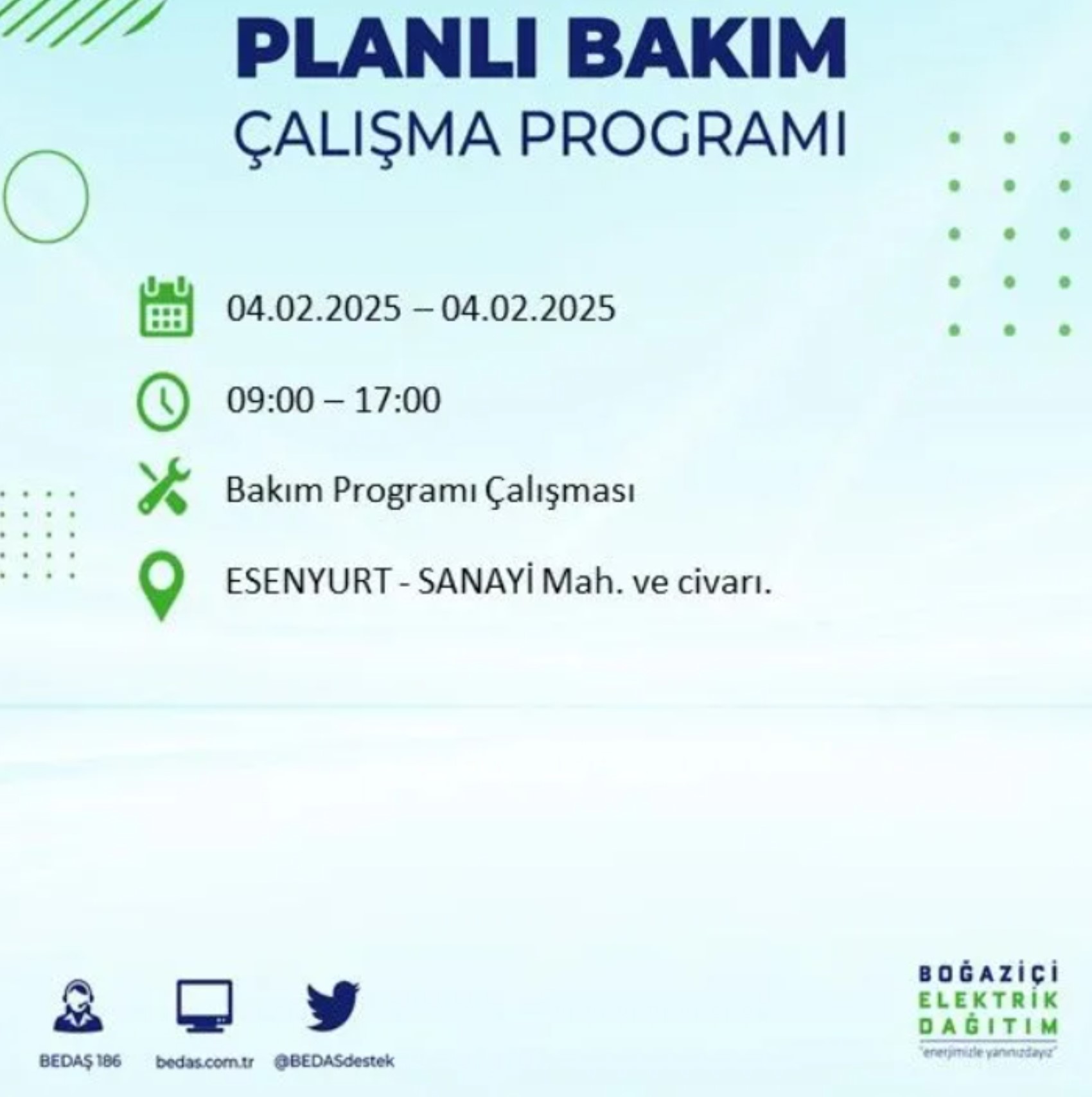 BEDAŞ açıkladı... İstanbul'da elektrik kesintisi: 4 Şubat'ta hangi mahalleler etkilenecek?