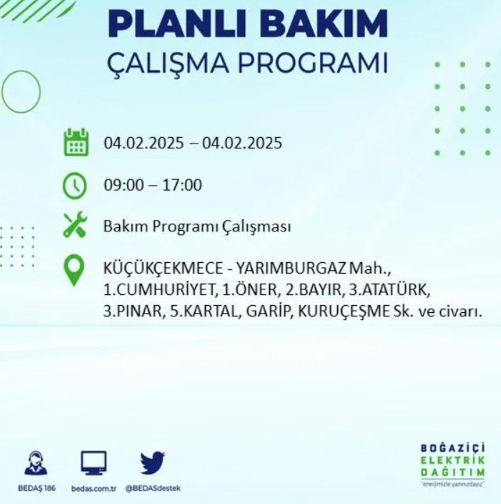 BEDAŞ açıkladı... İstanbul'da elektrik kesintisi: 4 Şubat'ta hangi mahalleler etkilenecek?