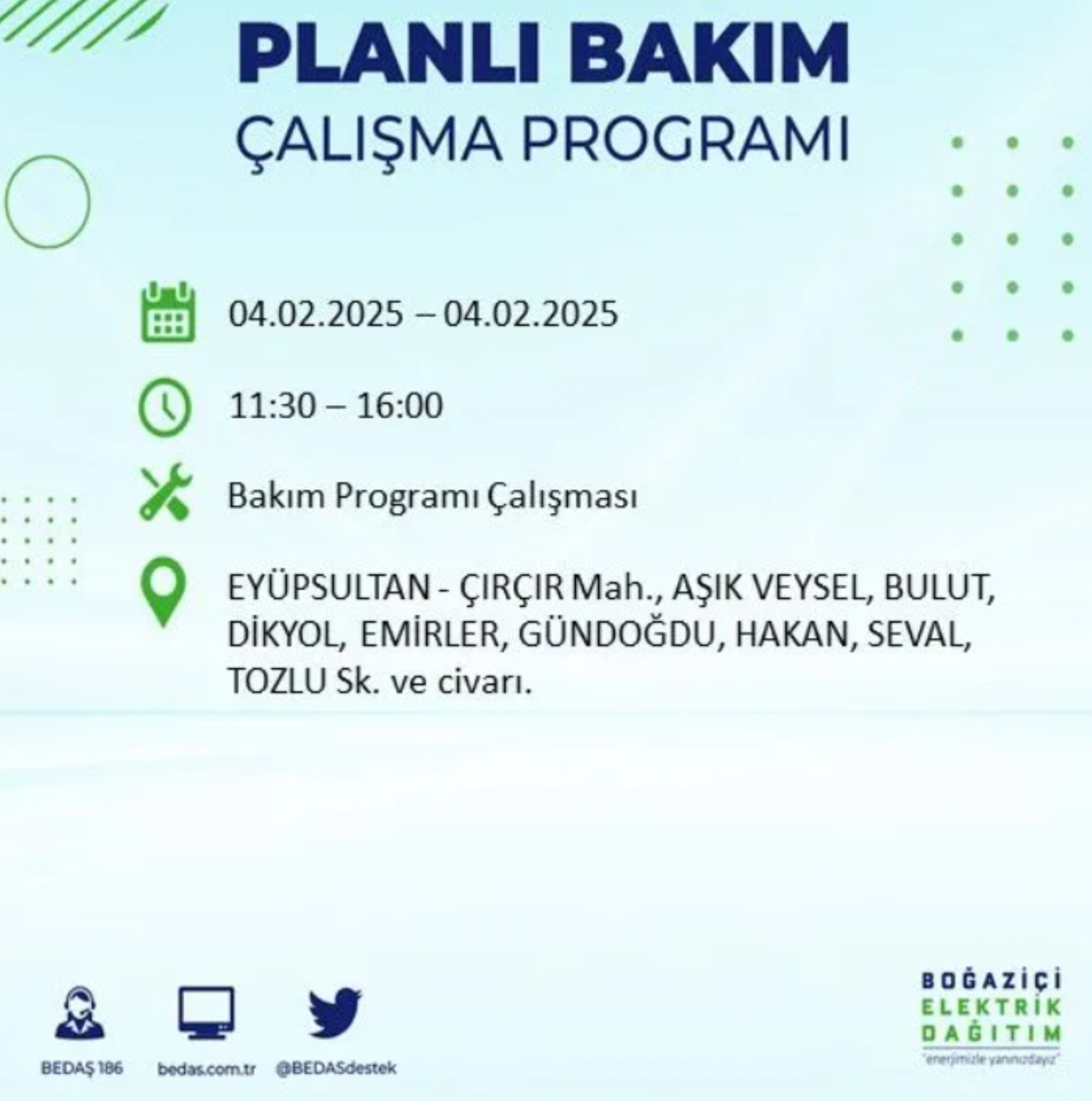 BEDAŞ açıkladı... İstanbul'da elektrik kesintisi: 4 Şubat'ta hangi mahalleler etkilenecek?