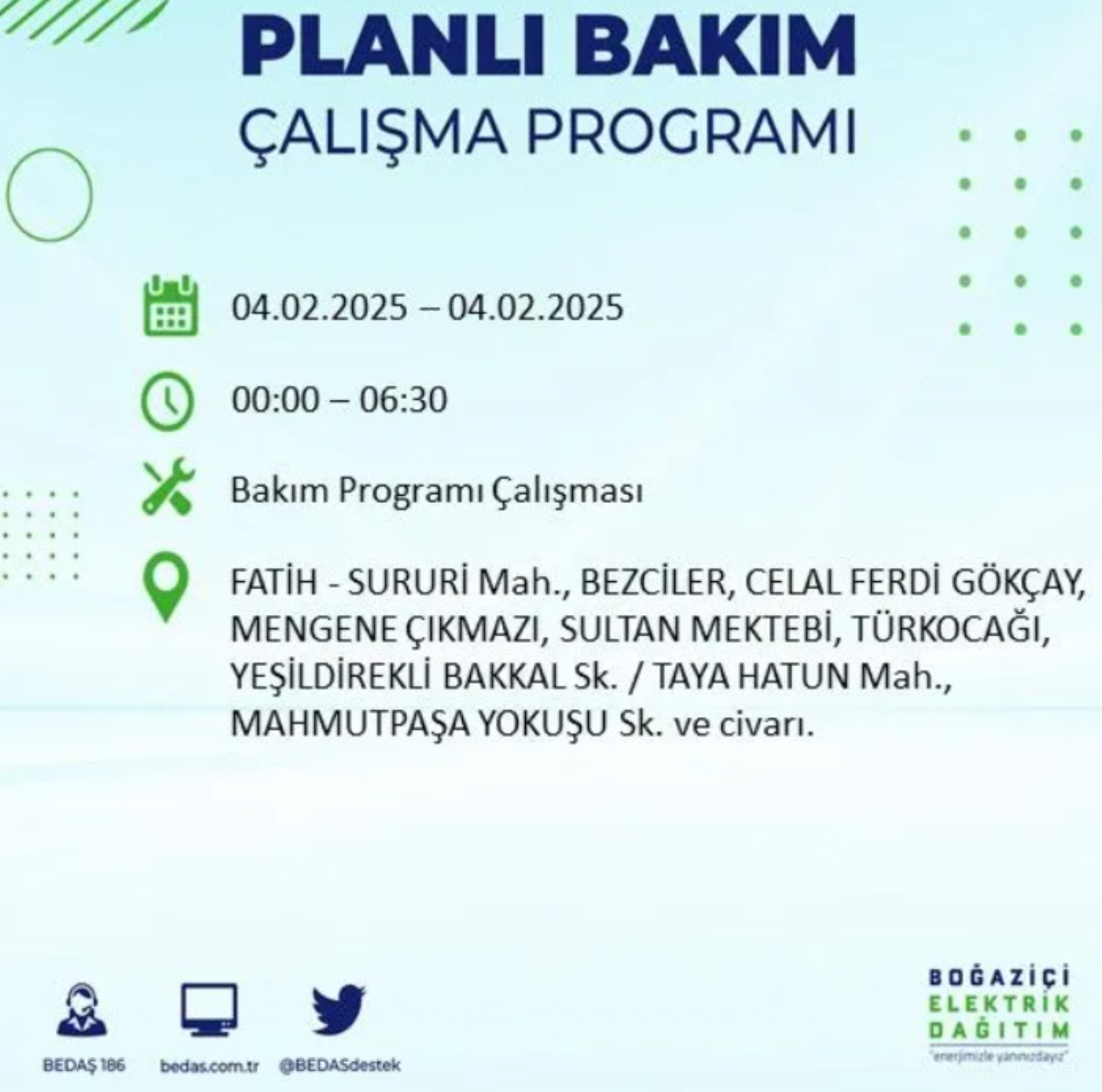 BEDAŞ açıkladı... İstanbul'da elektrik kesintisi: 4 Şubat'ta hangi mahalleler etkilenecek?