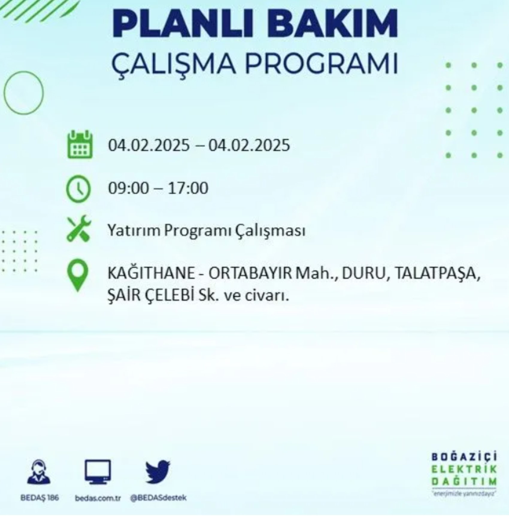 BEDAŞ açıkladı... İstanbul'da elektrik kesintisi: 4 Şubat'ta hangi mahalleler etkilenecek?