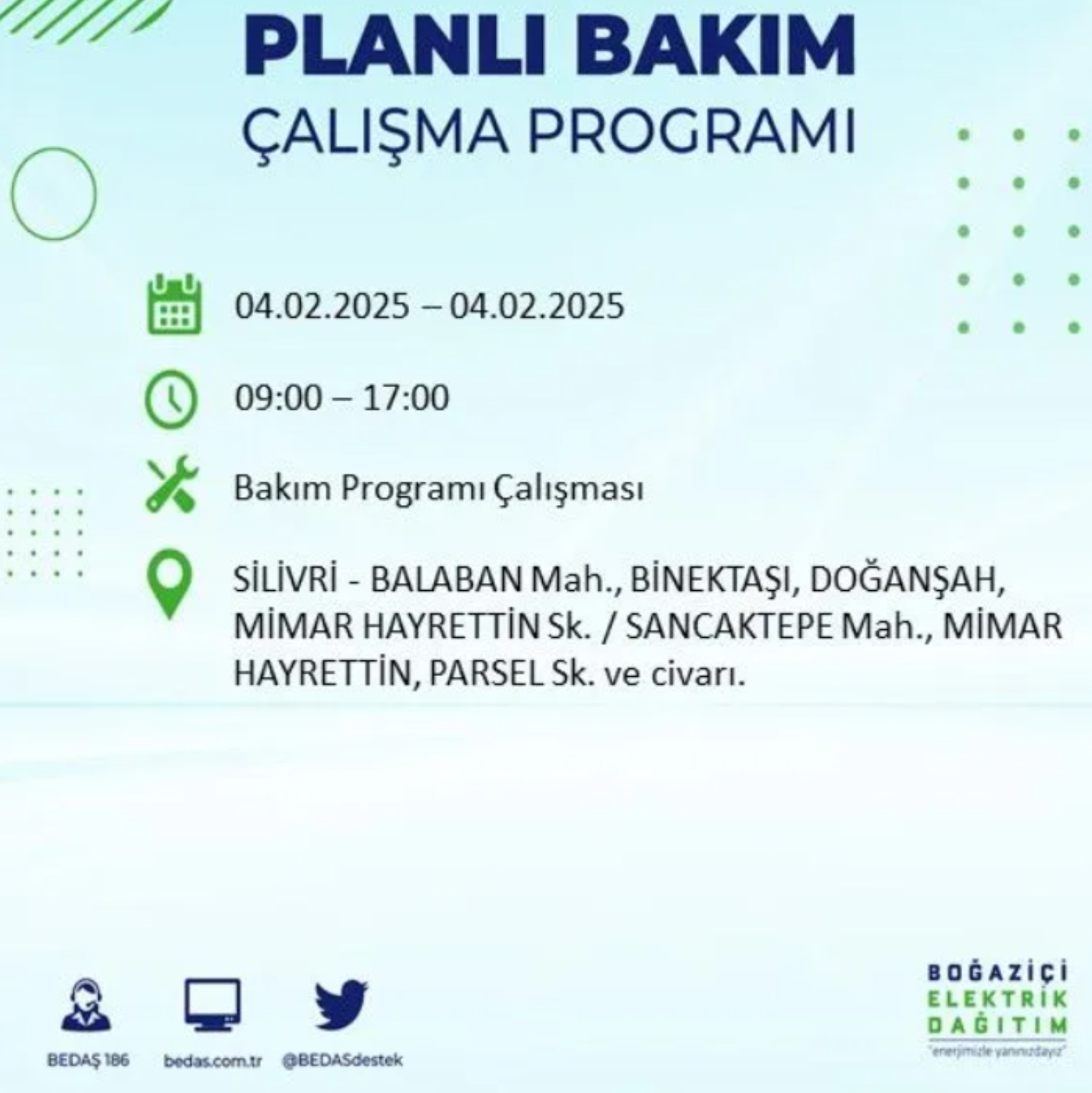 BEDAŞ açıkladı... İstanbul'da elektrik kesintisi: 4 Şubat'ta hangi mahalleler etkilenecek?