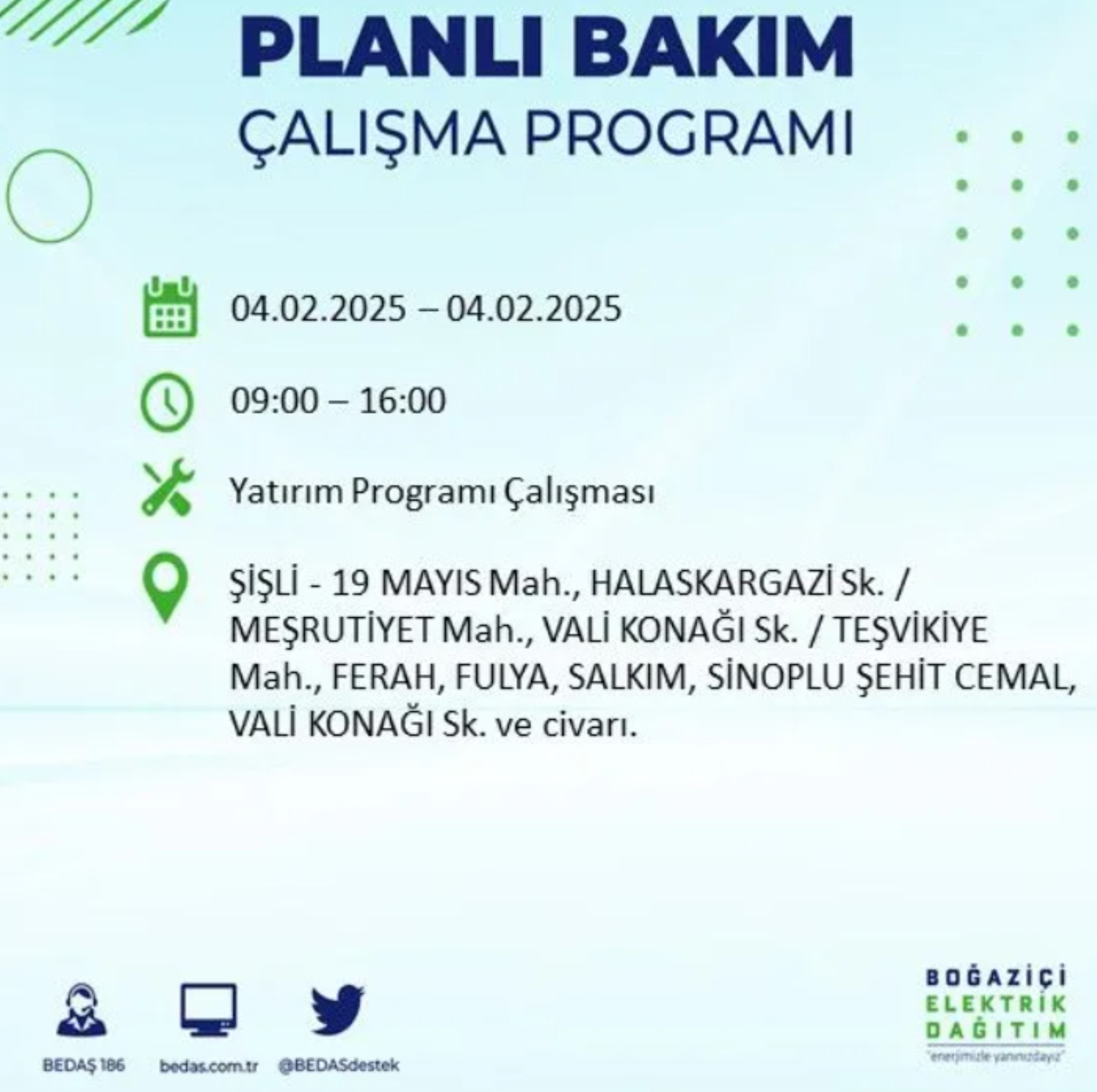 BEDAŞ açıkladı... İstanbul'da elektrik kesintisi: 4 Şubat'ta hangi mahalleler etkilenecek?