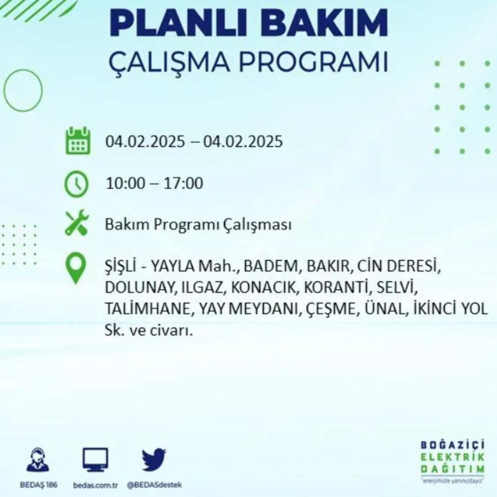 BEDAŞ açıkladı... İstanbul'da elektrik kesintisi: 4 Şubat'ta hangi mahalleler etkilenecek?