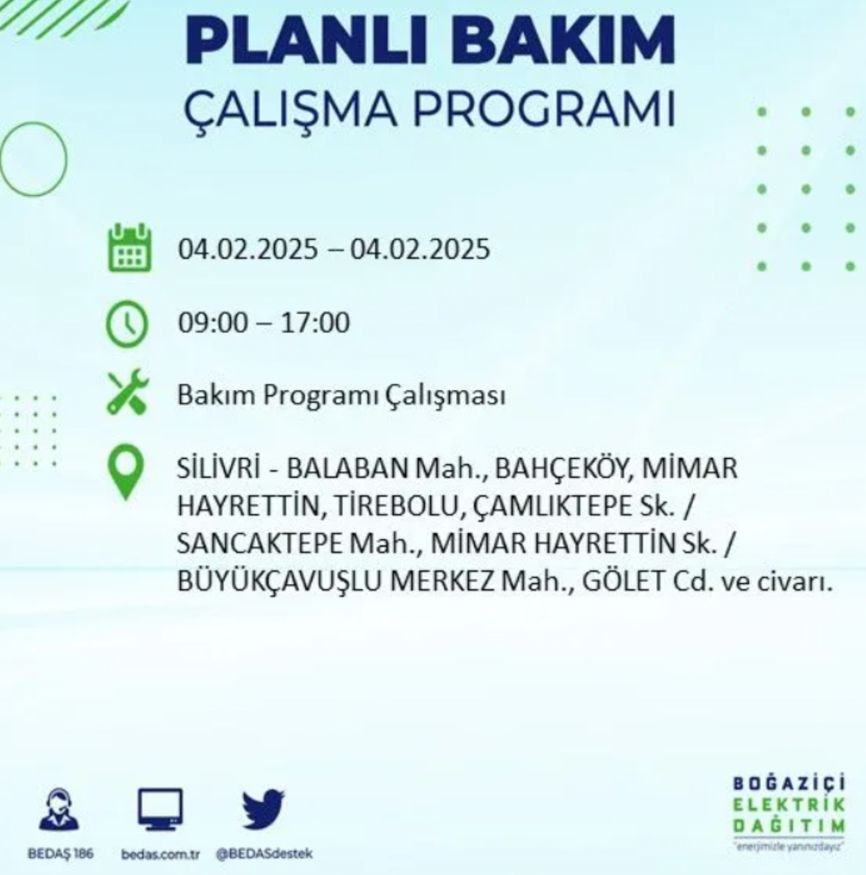 BEDAŞ açıkladı... İstanbul'da elektrik kesintisi: 4 Şubat'ta hangi mahalleler etkilenecek?