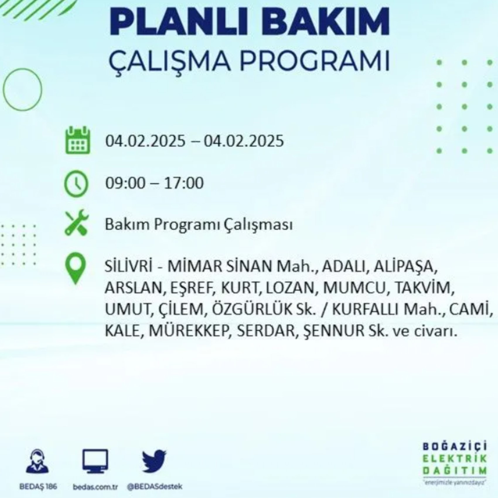 BEDAŞ açıkladı... İstanbul'da elektrik kesintisi: 4 Şubat'ta hangi mahalleler etkilenecek?