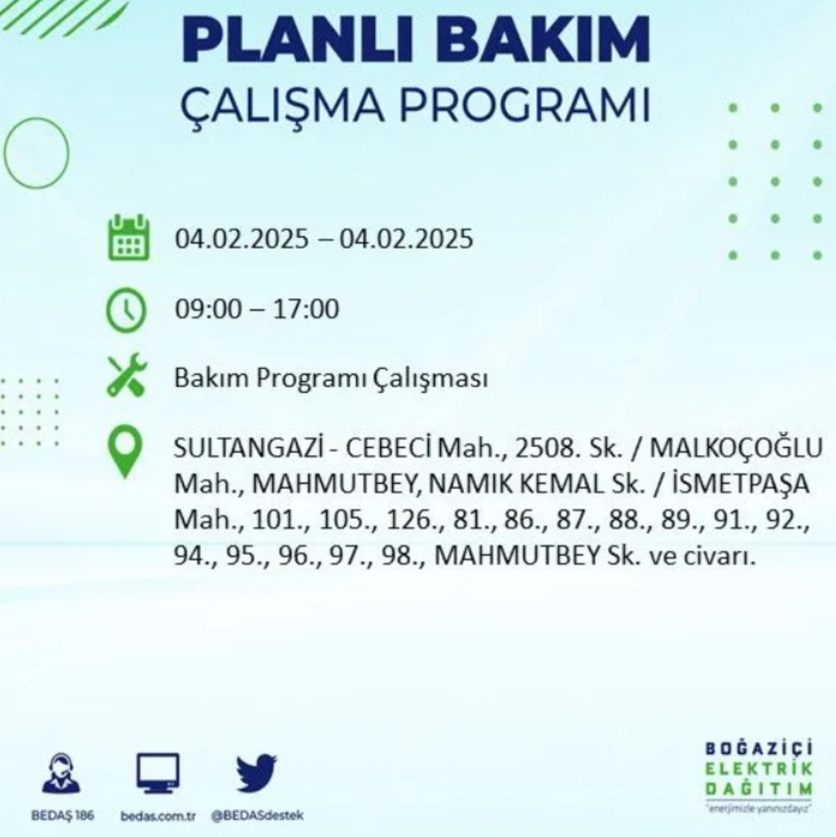 BEDAŞ açıkladı... İstanbul'da elektrik kesintisi: 4 Şubat'ta hangi mahalleler etkilenecek?