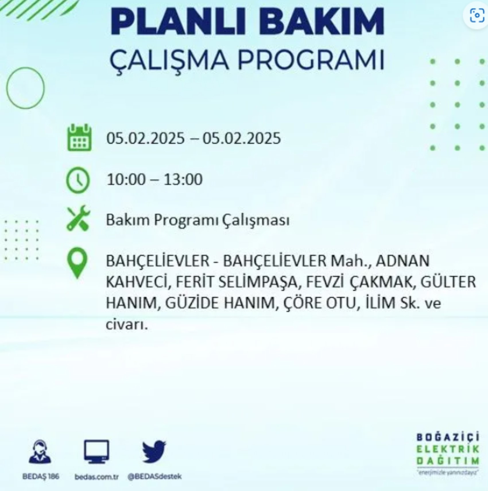 BEDAŞ açıkladı... İstanbul'da elektrik kesintisi: 5 Şubat'ta hangi mahalleler etkilenecek?