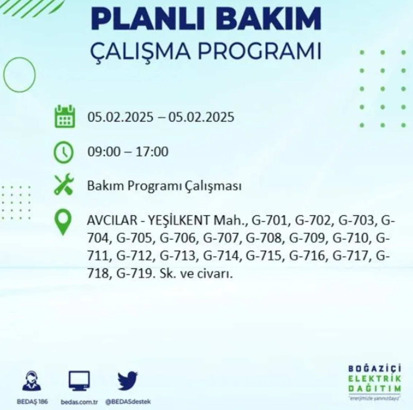 BEDAŞ açıkladı... İstanbul'da elektrik kesintisi: 5 Şubat'ta hangi mahalleler etkilenecek?