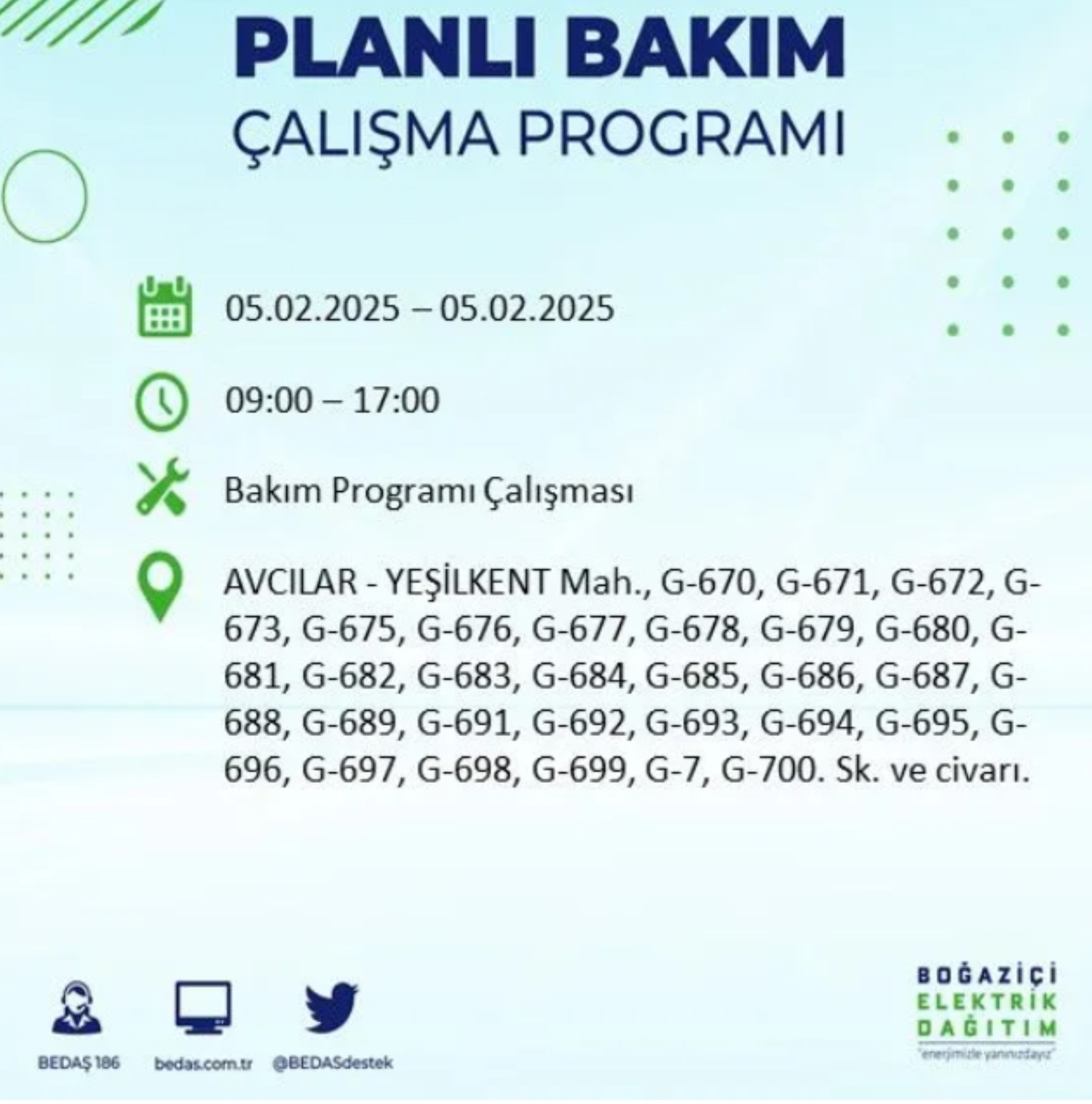 BEDAŞ açıkladı... İstanbul'da elektrik kesintisi: 5 Şubat'ta hangi mahalleler etkilenecek?