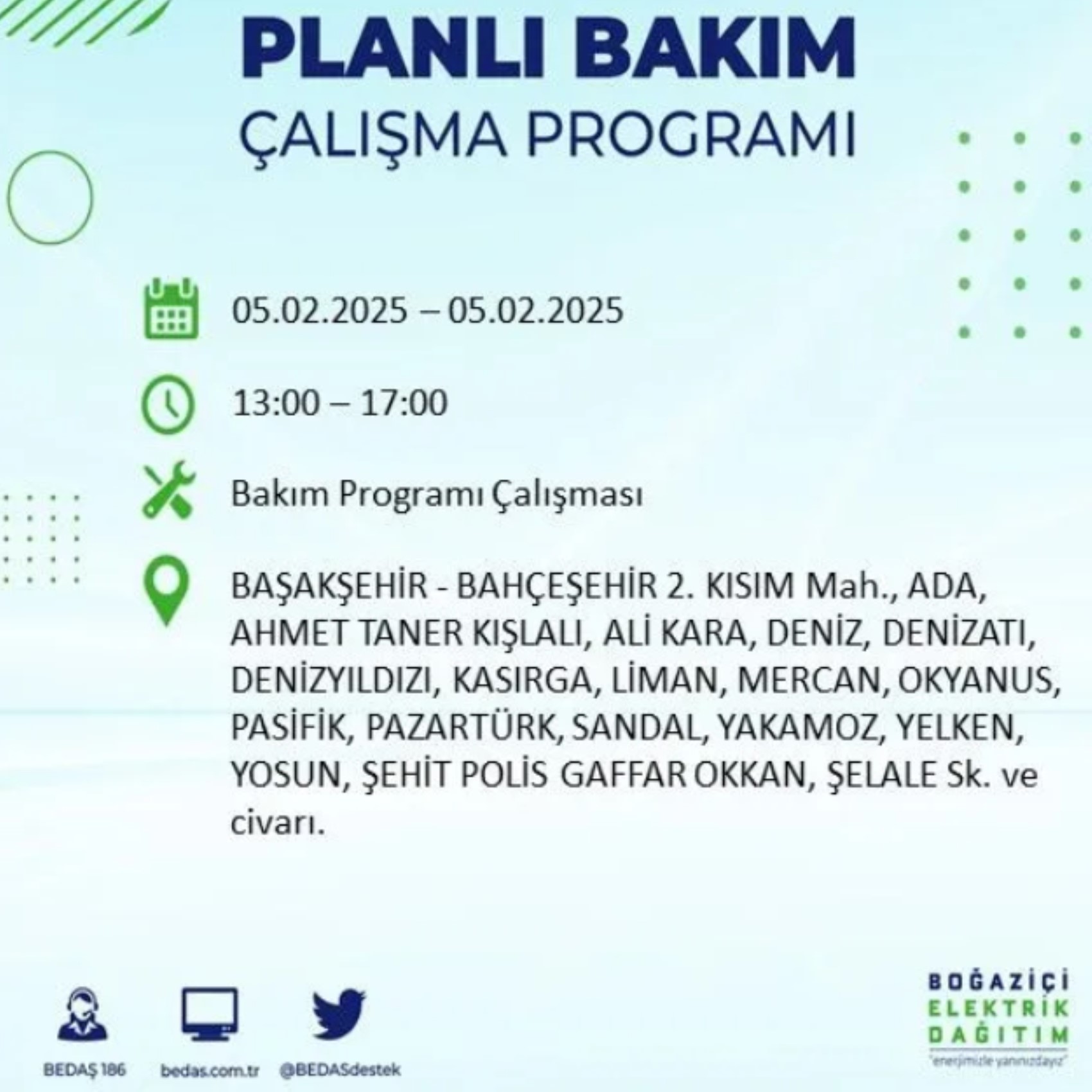 BEDAŞ açıkladı... İstanbul'da elektrik kesintisi: 5 Şubat'ta hangi mahalleler etkilenecek?