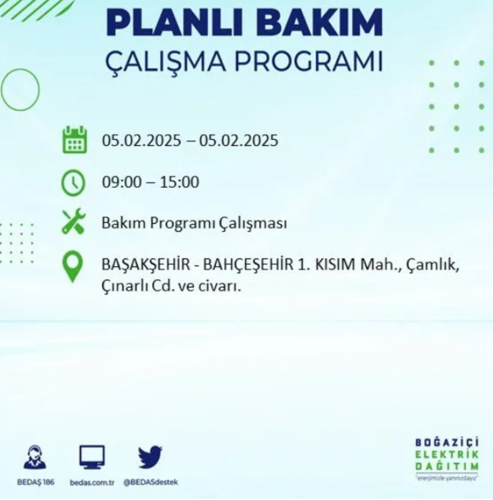 BEDAŞ açıkladı... İstanbul'da elektrik kesintisi: 5 Şubat'ta hangi mahalleler etkilenecek?