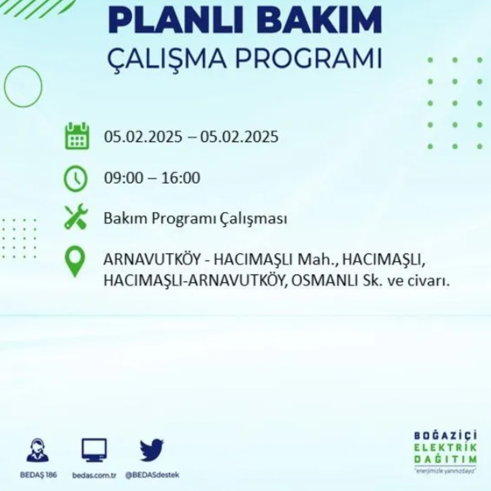 BEDAŞ açıkladı... İstanbul'da elektrik kesintisi: 5 Şubat'ta hangi mahalleler etkilenecek?