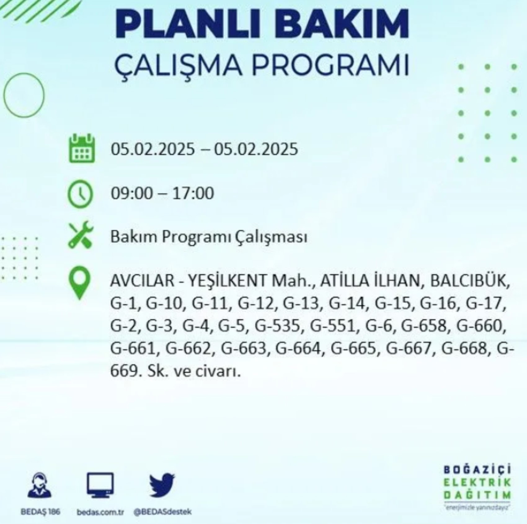 BEDAŞ açıkladı... İstanbul'da elektrik kesintisi: 5 Şubat'ta hangi mahalleler etkilenecek?