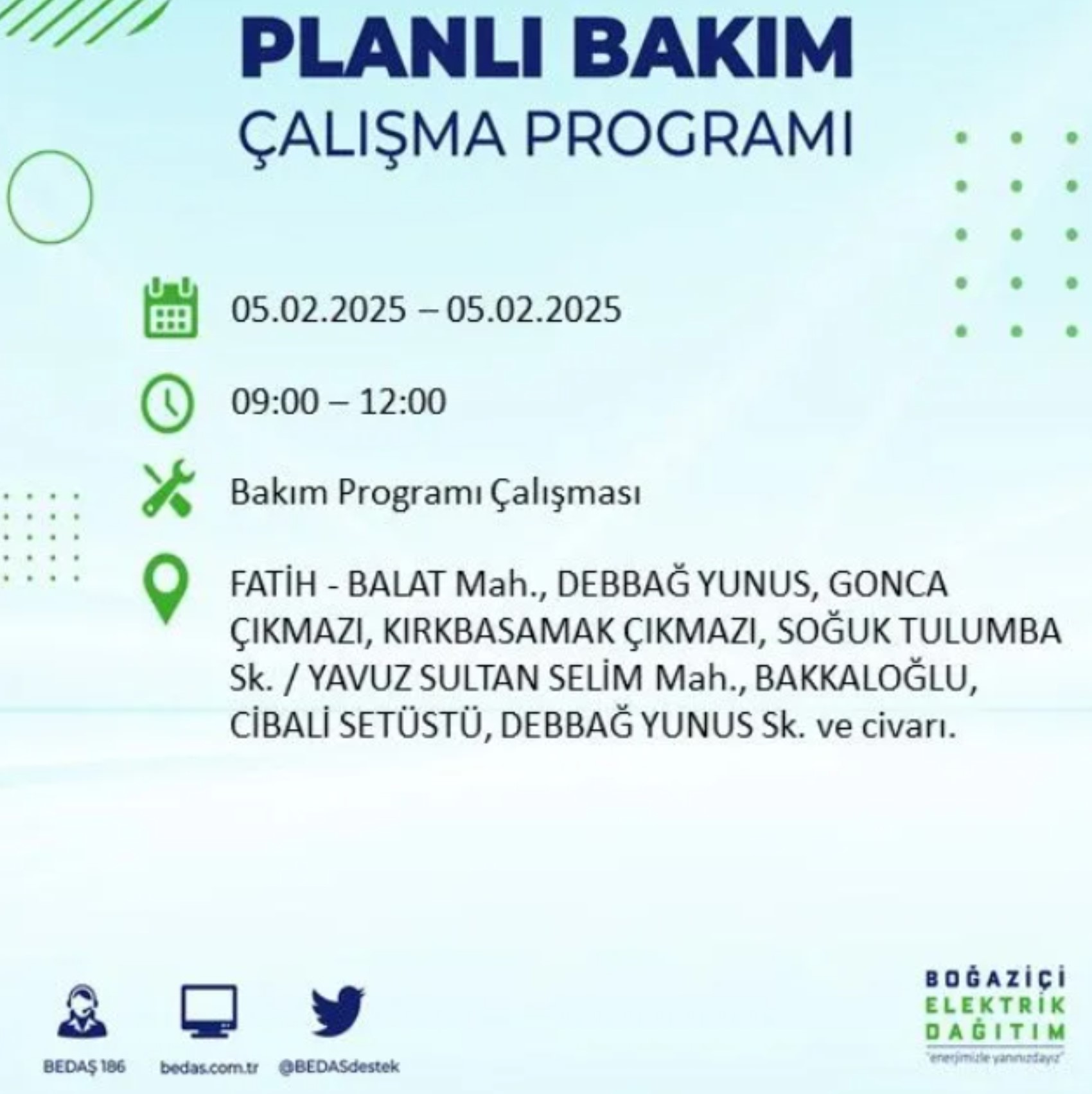 BEDAŞ açıkladı... İstanbul'da elektrik kesintisi: 5 Şubat'ta hangi mahalleler etkilenecek?