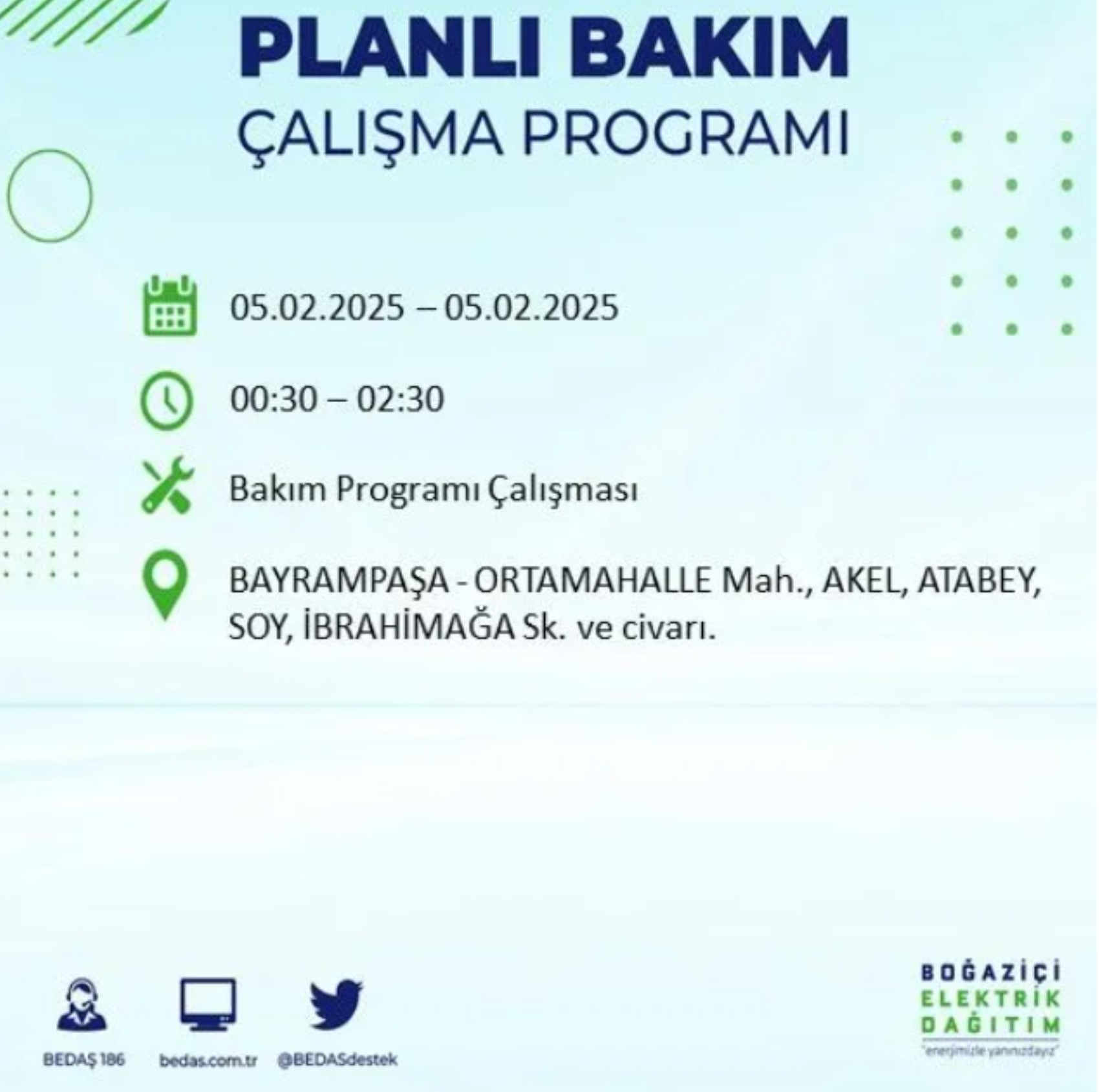 BEDAŞ açıkladı... İstanbul'da elektrik kesintisi: 5 Şubat'ta hangi mahalleler etkilenecek?