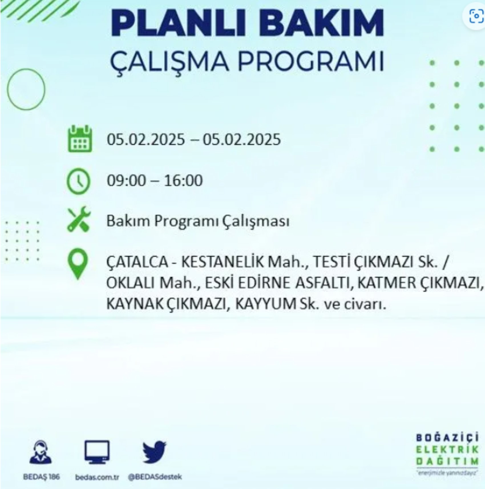 BEDAŞ açıkladı... İstanbul'da elektrik kesintisi: 5 Şubat'ta hangi mahalleler etkilenecek?