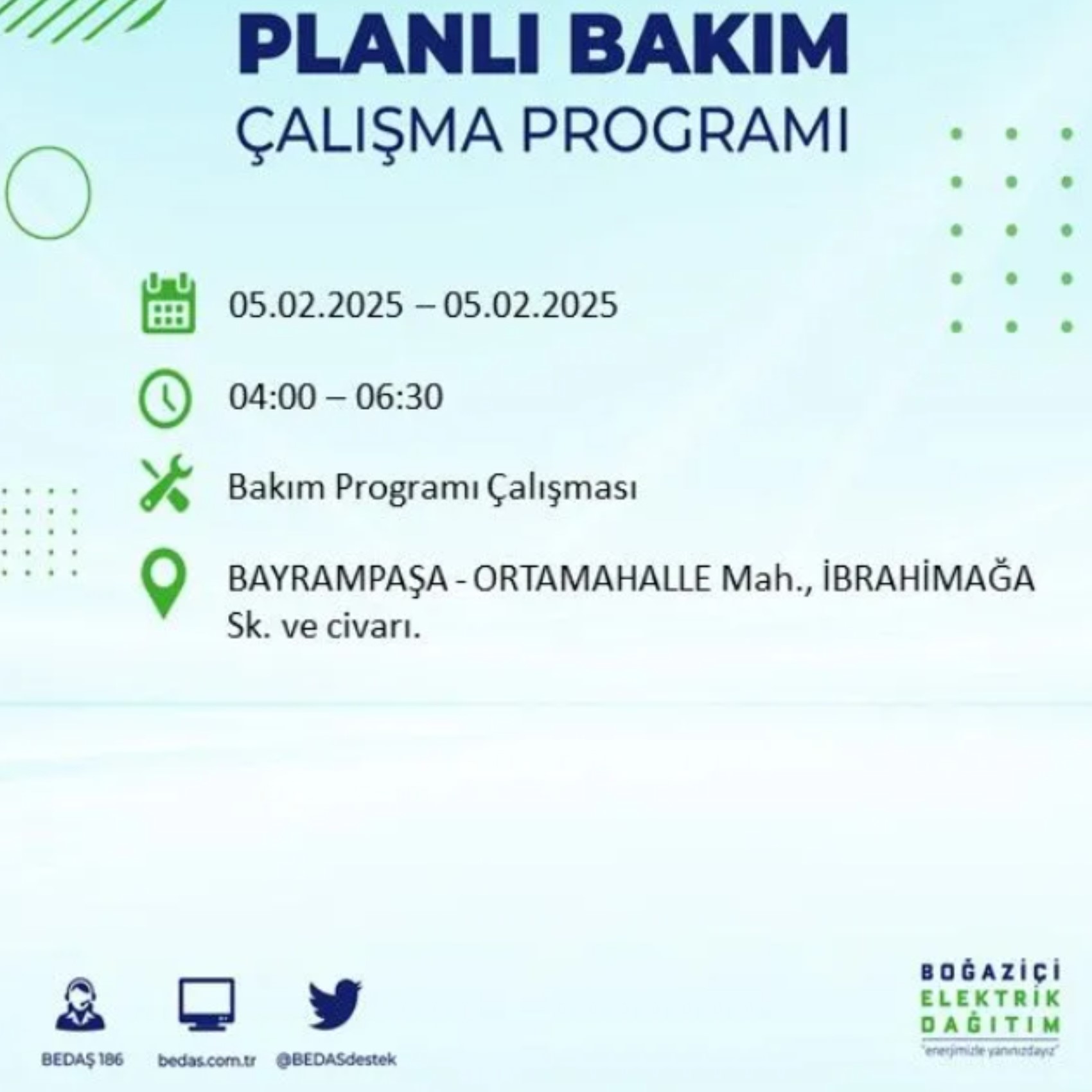 BEDAŞ açıkladı... İstanbul'da elektrik kesintisi: 5 Şubat'ta hangi mahalleler etkilenecek?